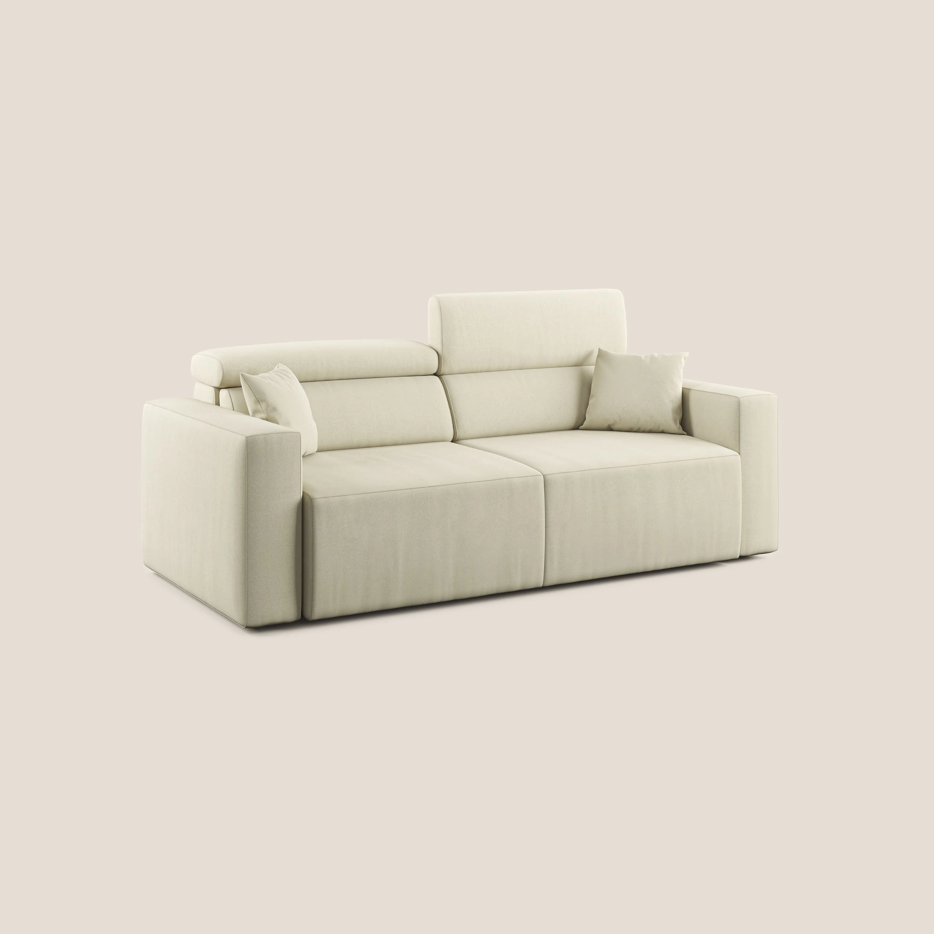 Orwell canapé avec assise extractible en microfibre détachable T11 crème - Image 5