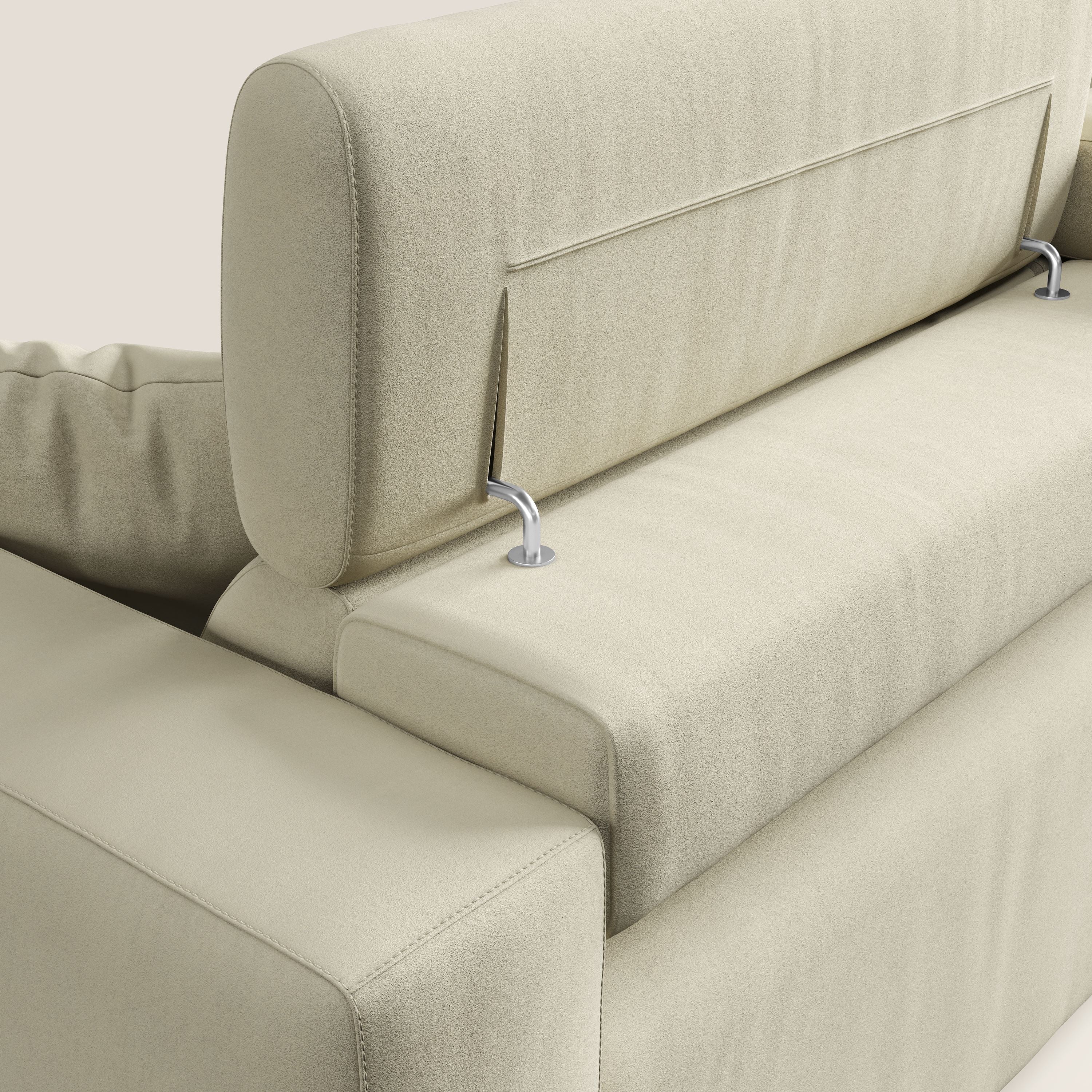 Orwell canapé avec assise extractible en microfibre détachable T11 crème - Image 9