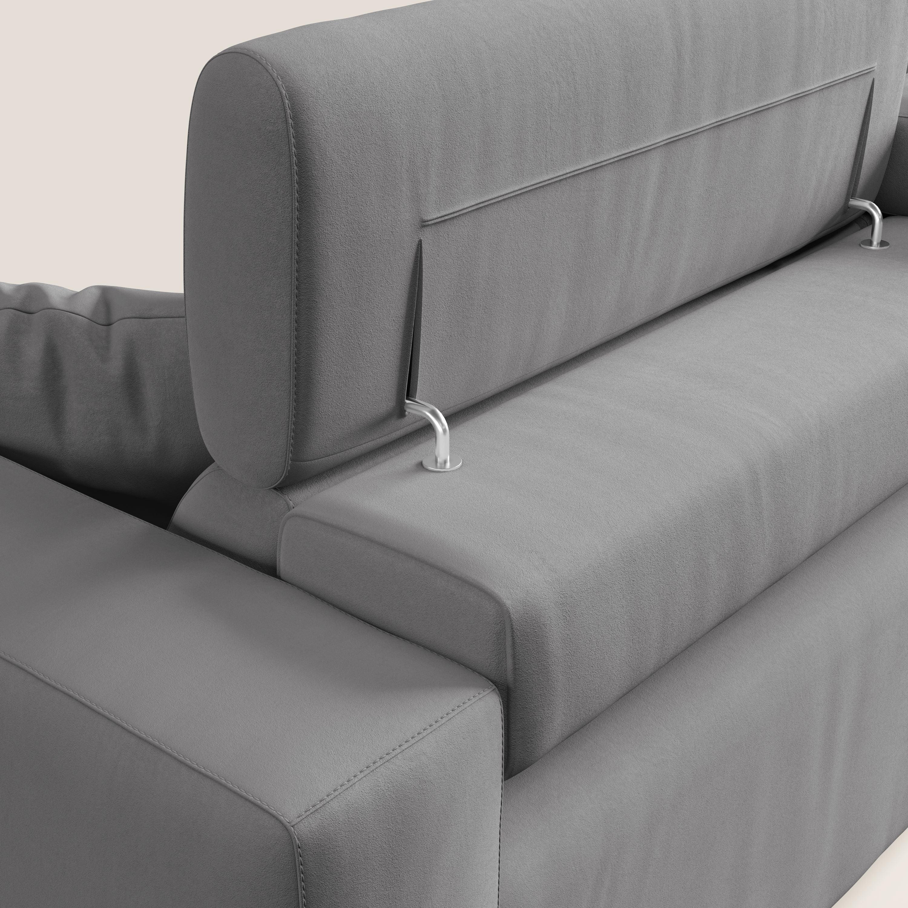 Orwell canapé avec assise extractible en microfibre détachable T11 gris - Image 7