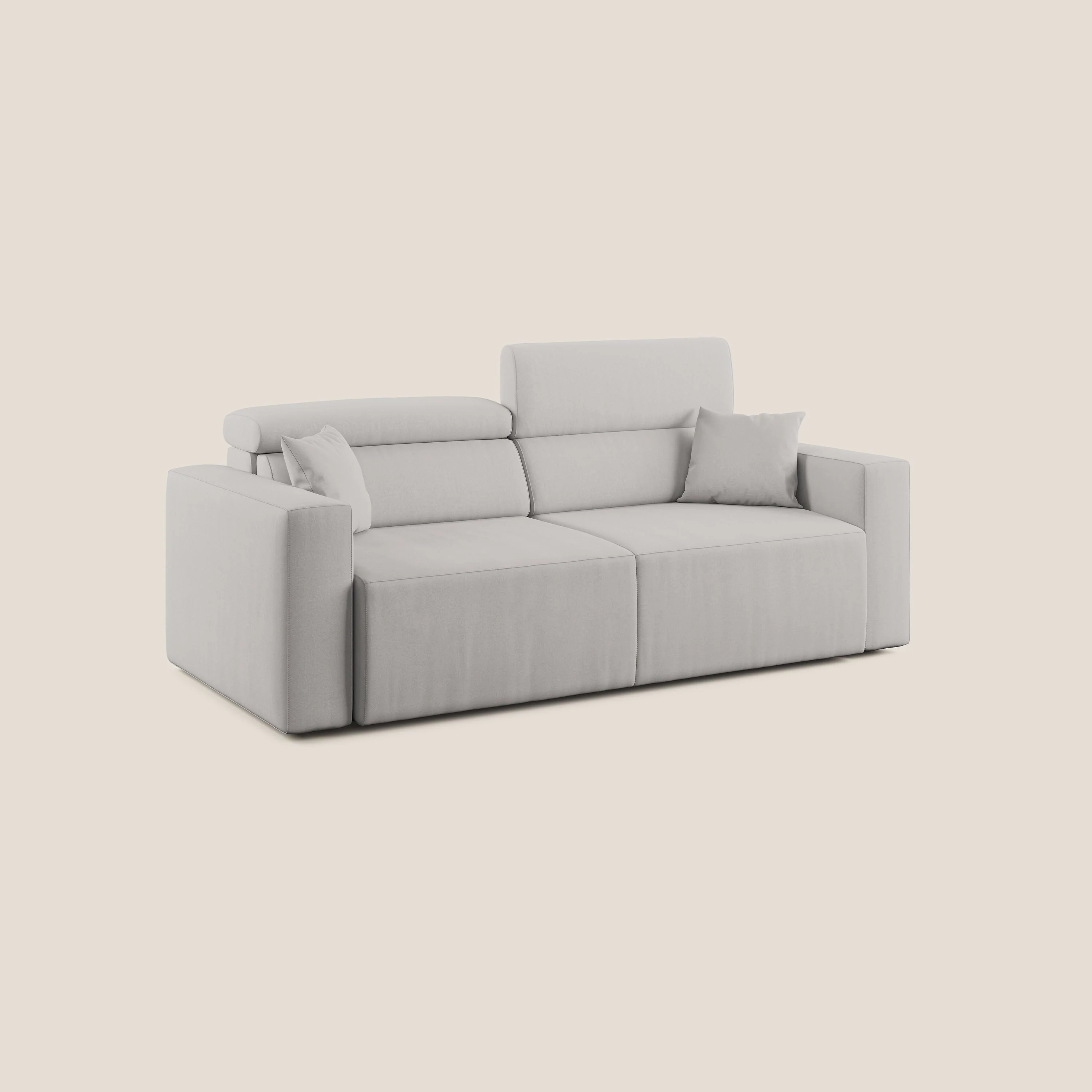 Orwell canapé avec assise extractible en microfibre détachable T11 gris clair - Image 3