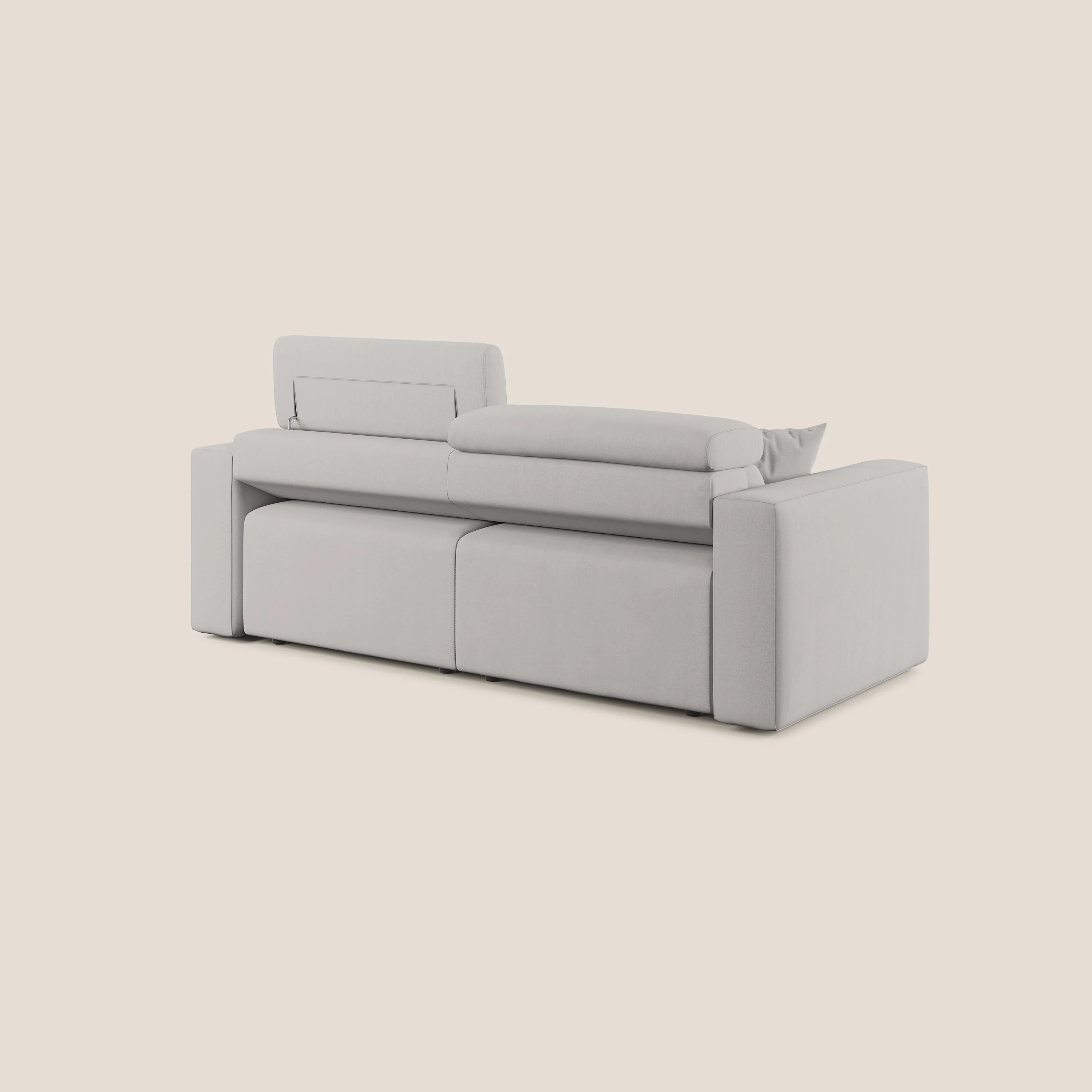 Orwell canapé avec assise extractible en microfibre détachable T11 gris clair - Image 5