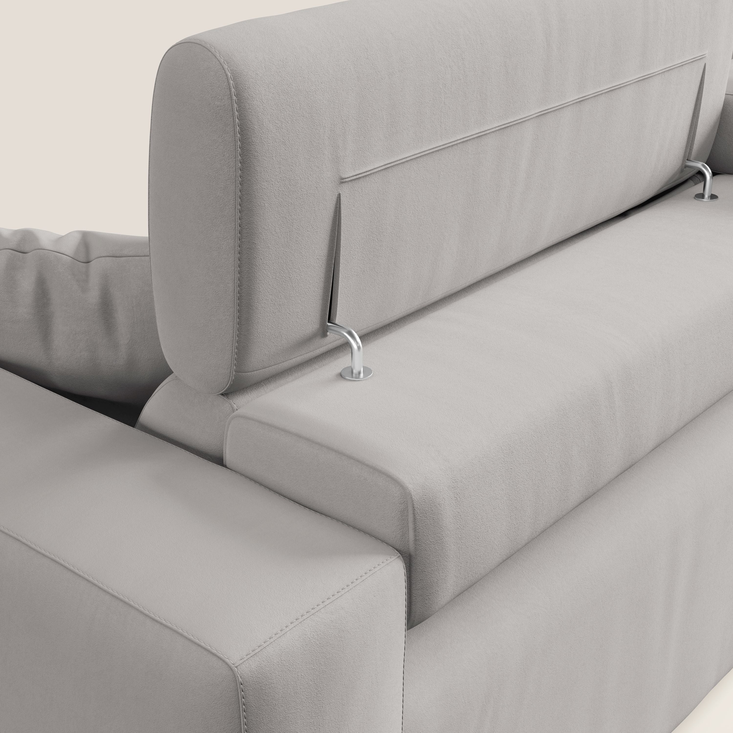 Orwell canapé avec assise extractible en microfibre détachable T11 gris clair - Image 7