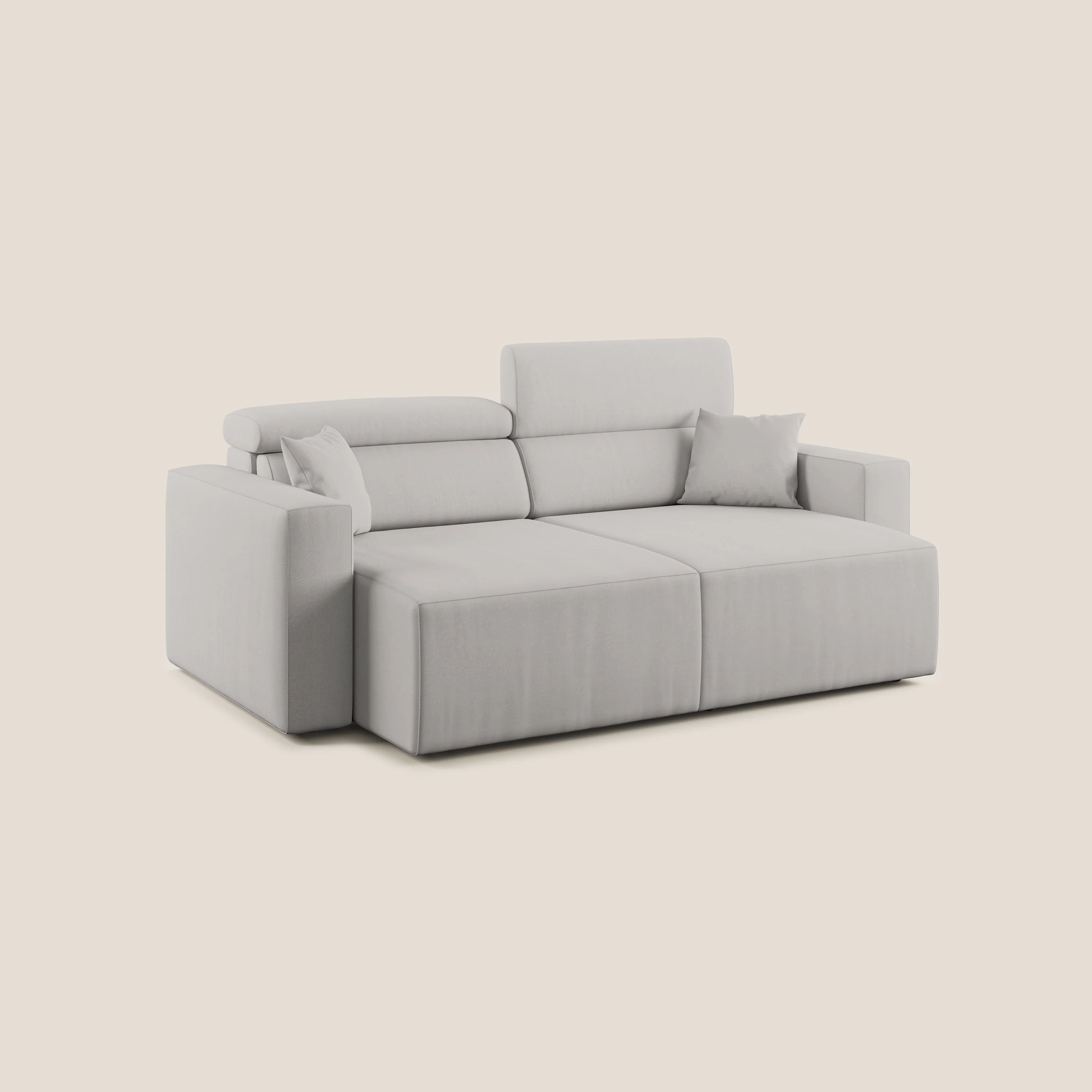 Orwell canapé avec assise extractible en microfibre détachable T11 gris clair - Image 9