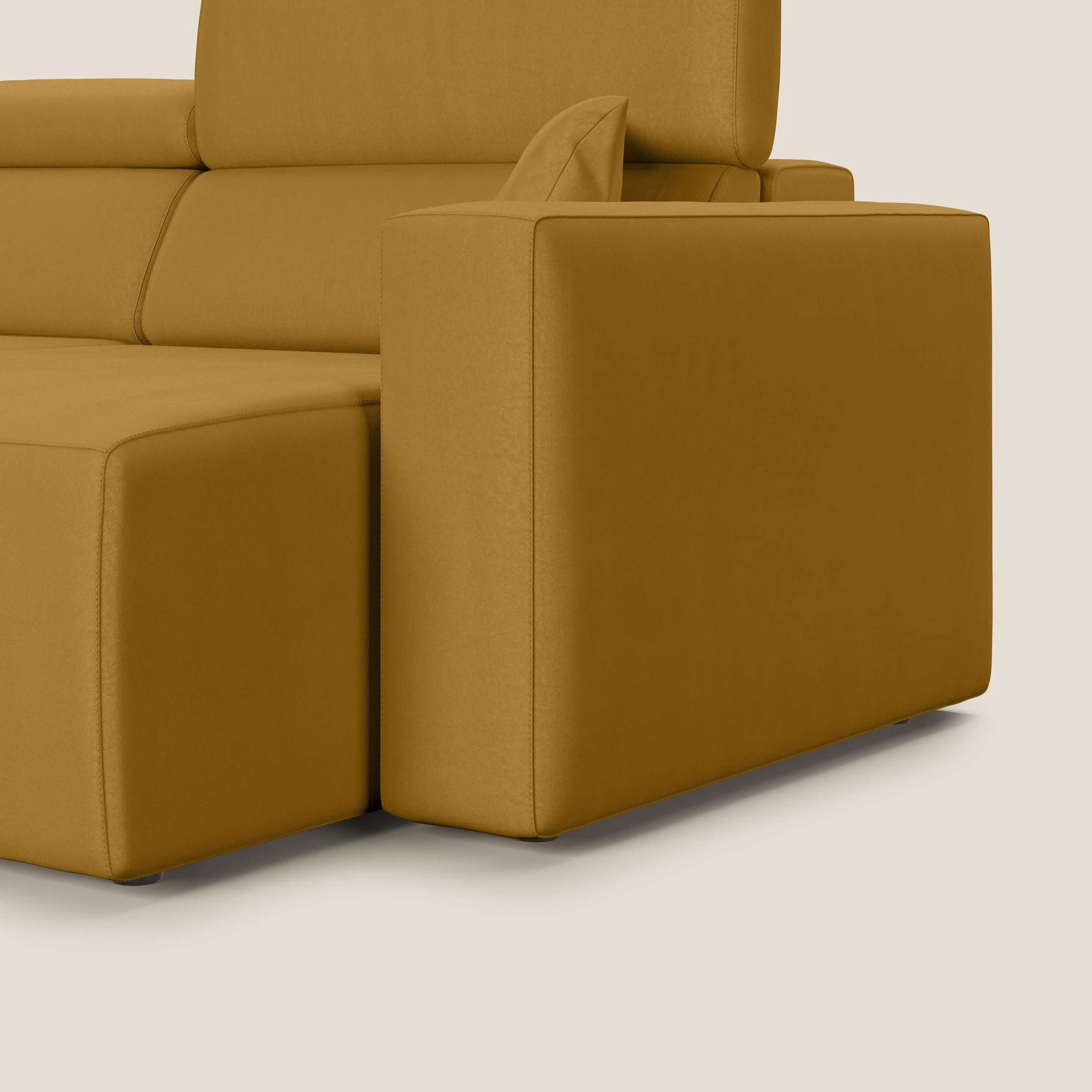 Orwell canapé avec assise extractible en microfibre détachable T11 jaune - Image 12