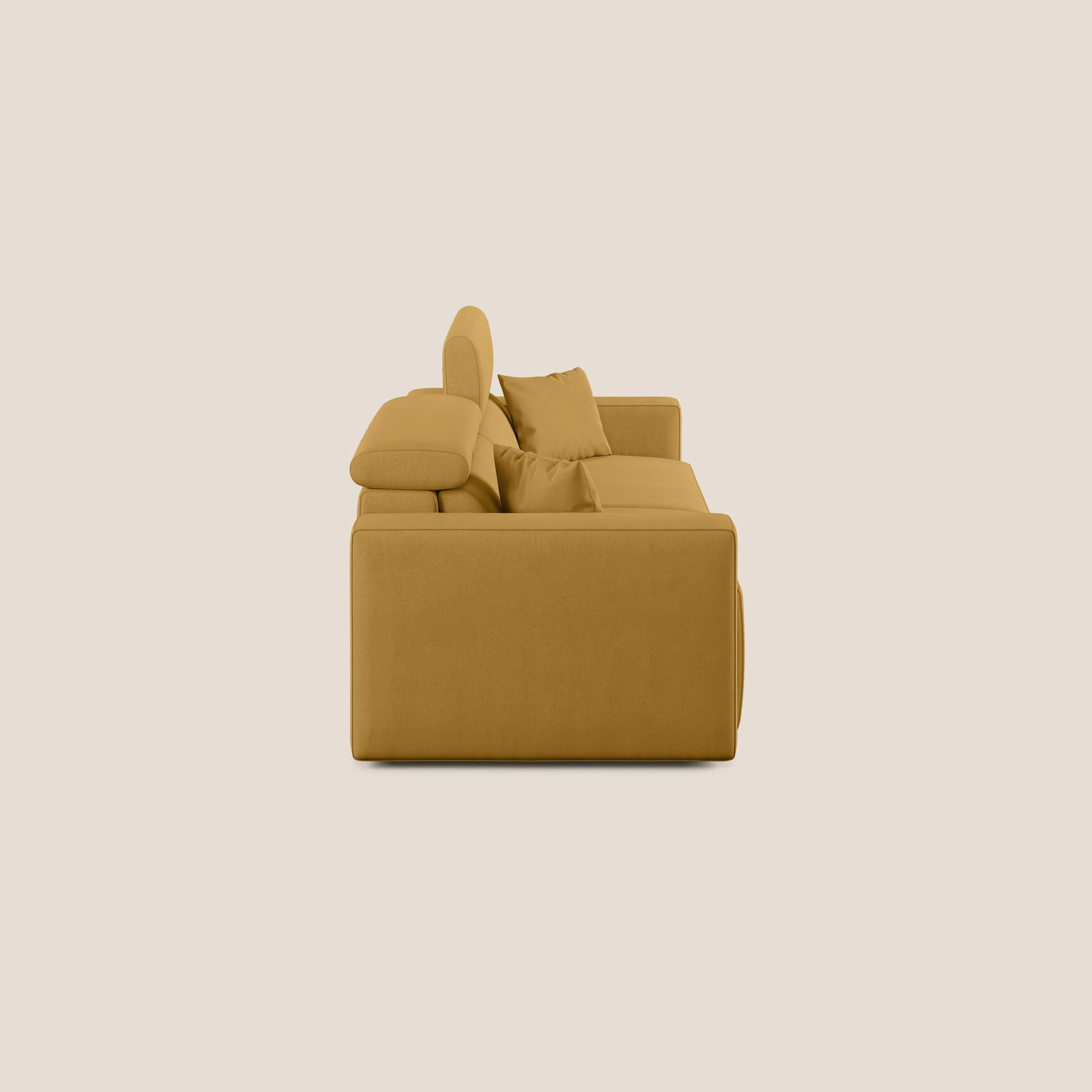Orwell canapé avec assise extractible en microfibre détachable T11 jaune - Image 4
