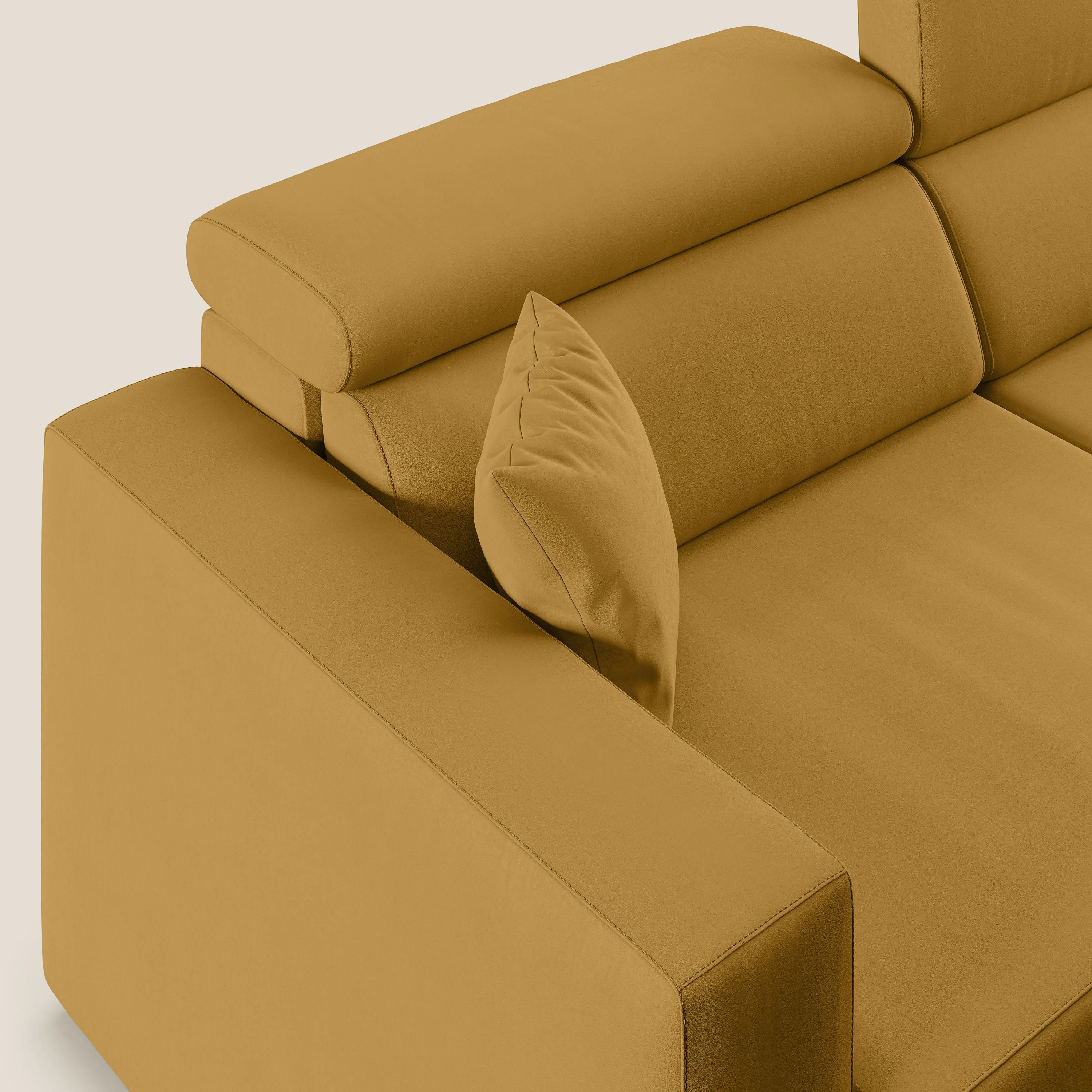 Orwell canapé avec assise extractible en microfibre détachable T11 jaune - Image 6