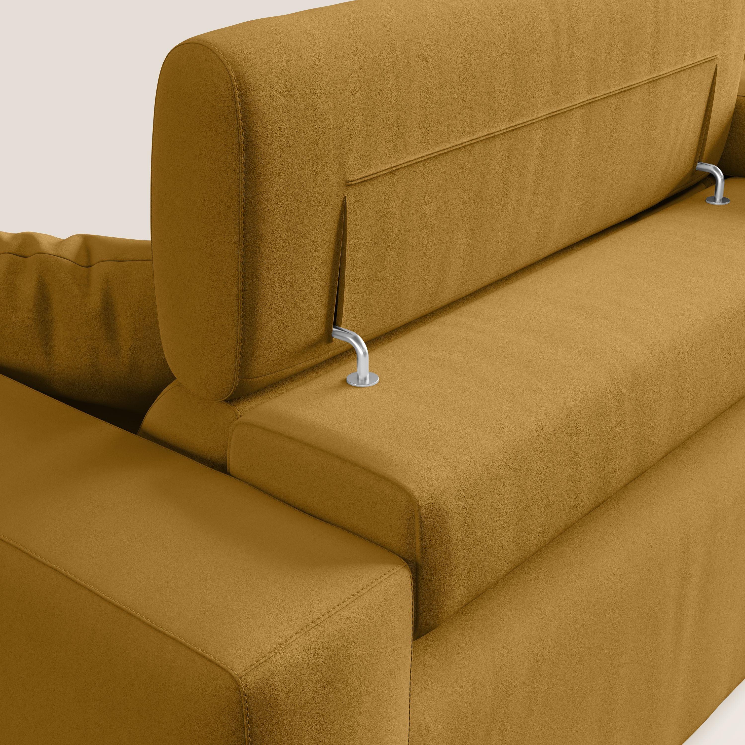 Orwell canapé avec assise extractible en microfibre détachable T11 jaune - Image 7