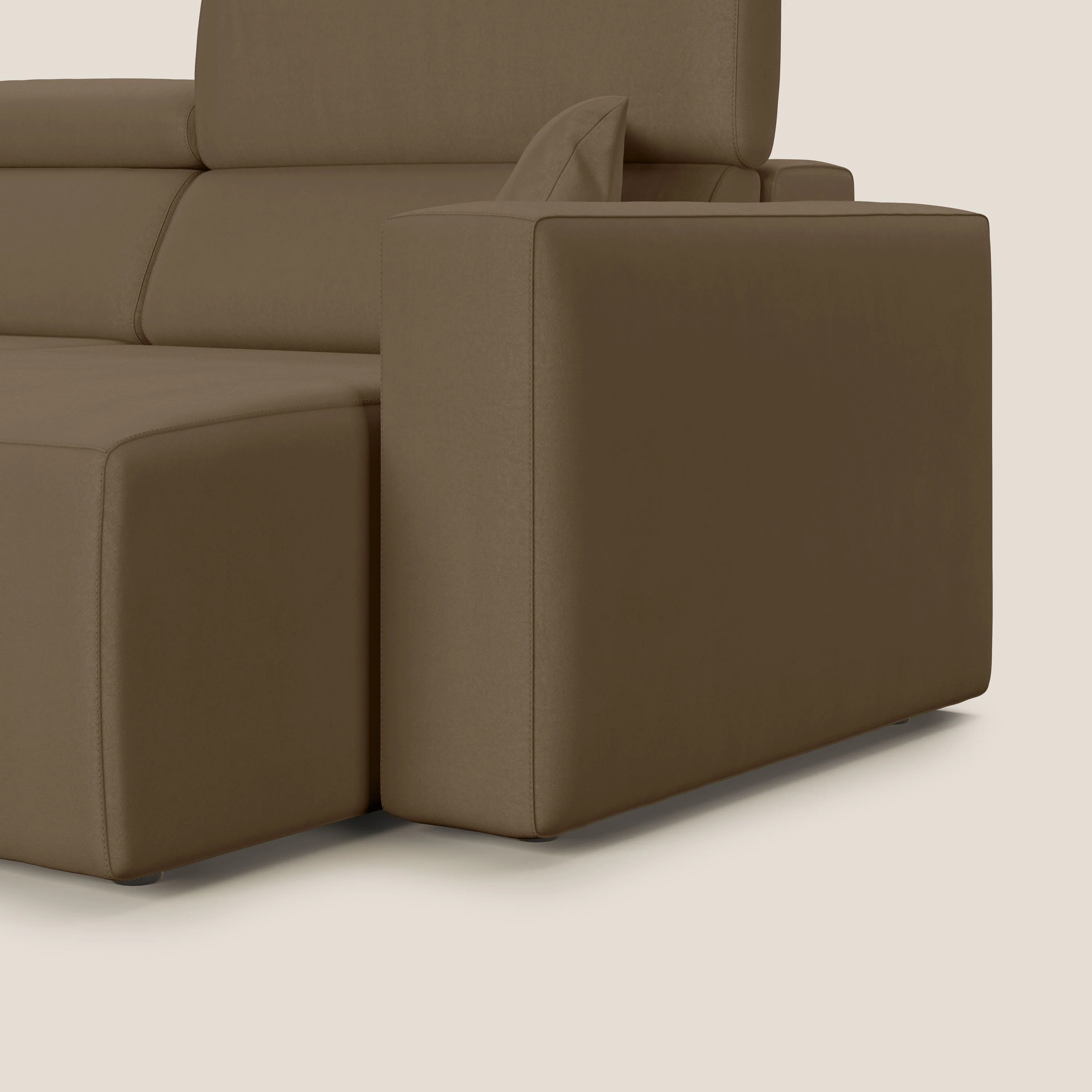 Orwell canapé avec assise extractible en microfibre détachable T11 marron - Image 12