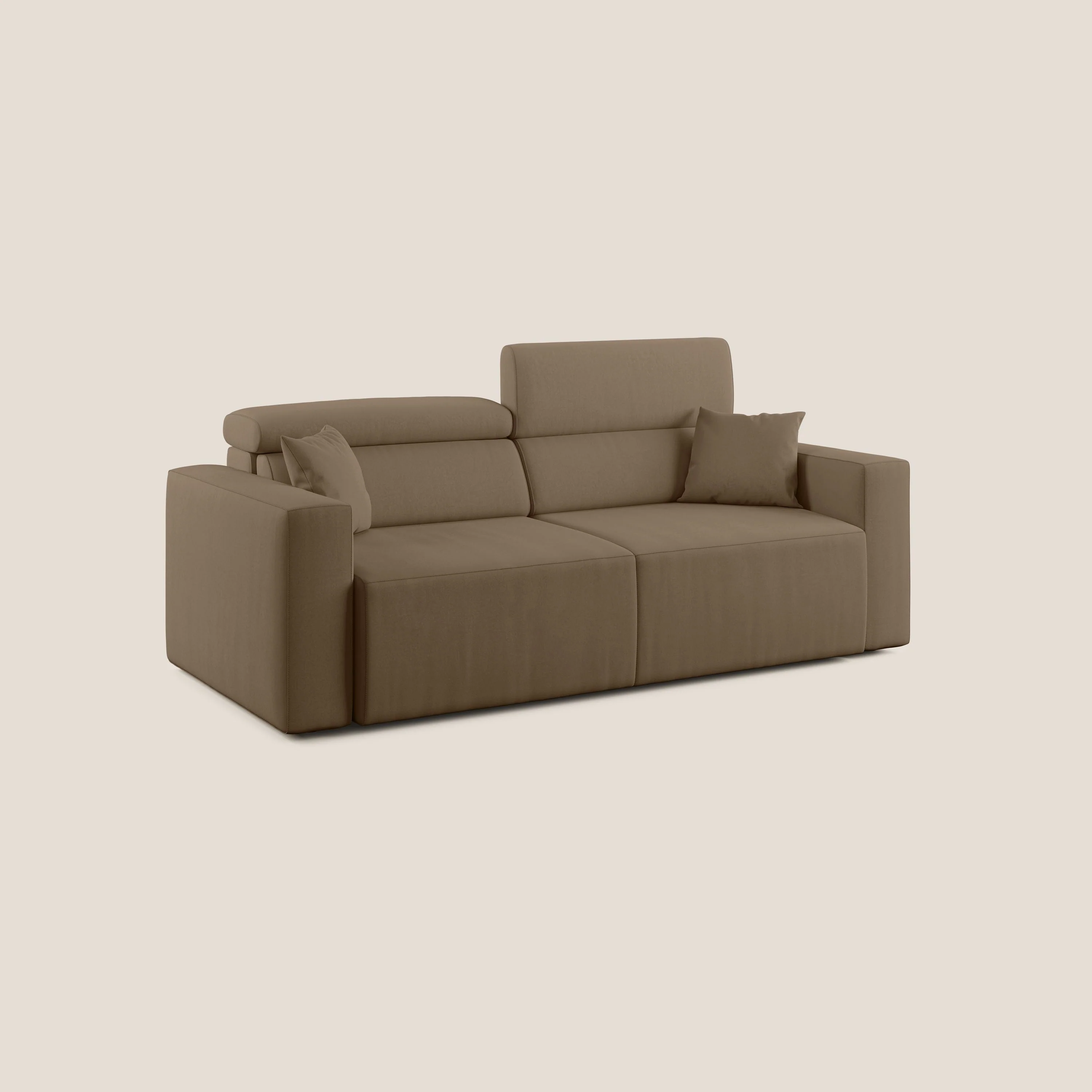 Orwell canapé avec assise extractible en microfibre détachable T11 marron - Image 3