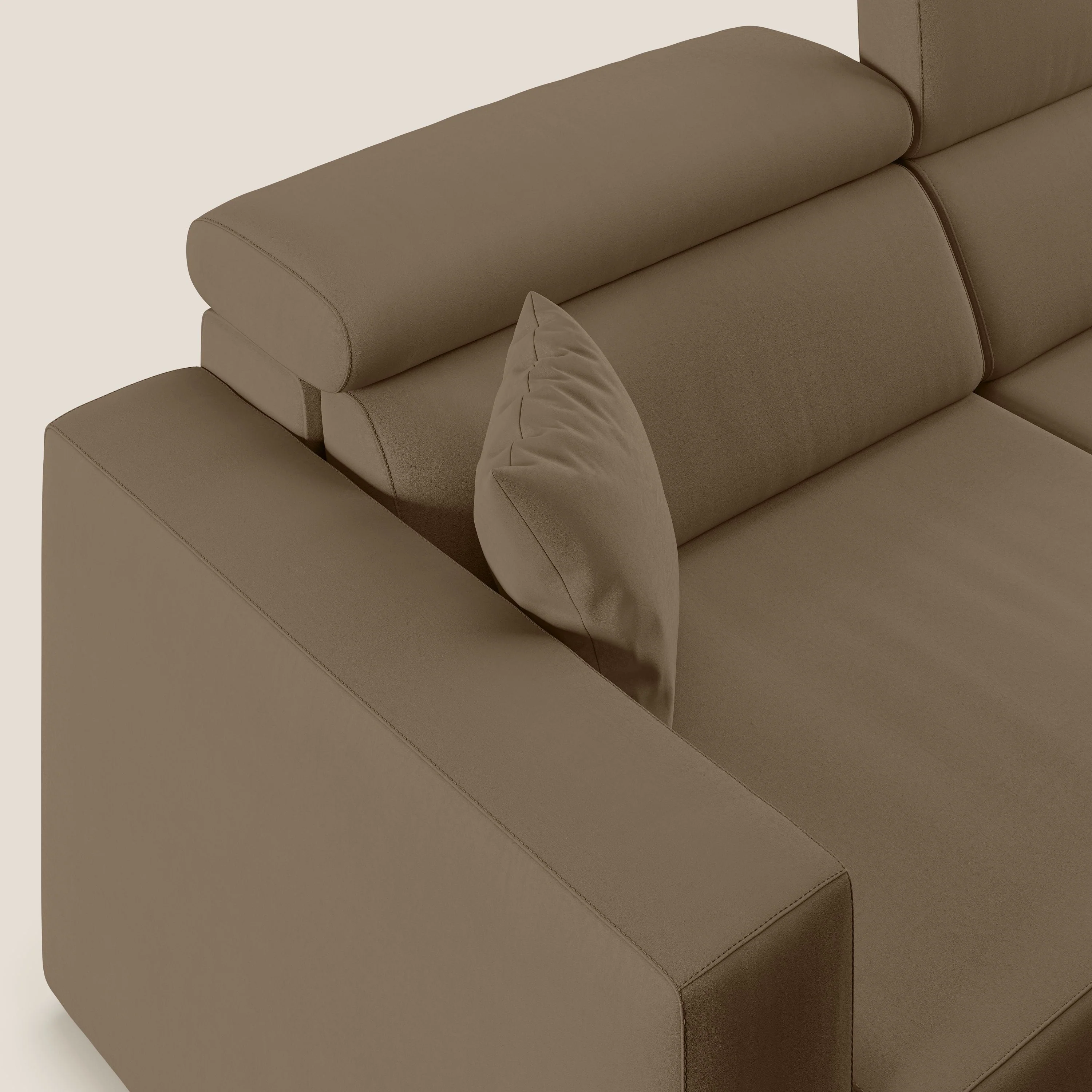 Orwell canapé avec assise extractible en microfibre détachable T11 marron - Image 6