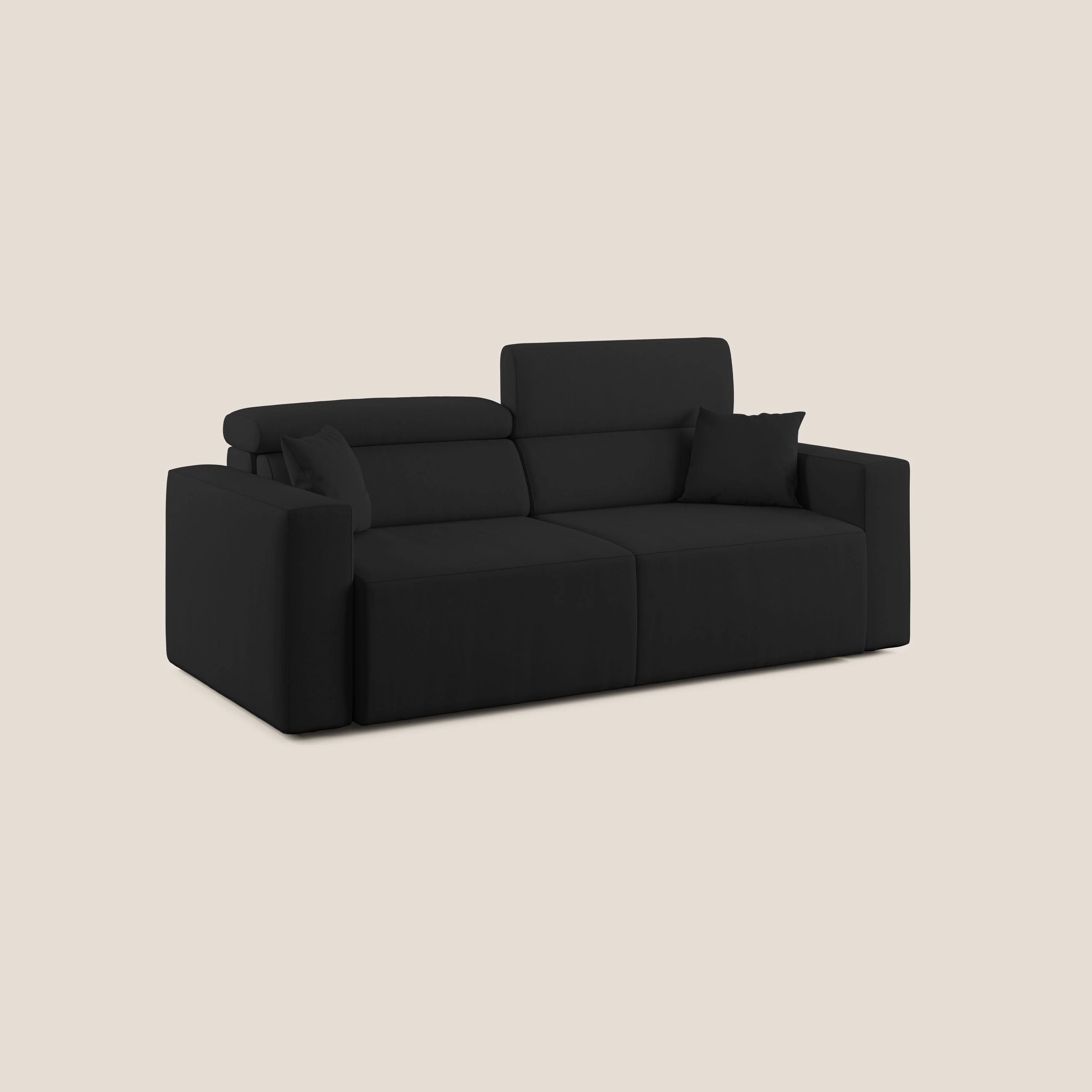 Orwell canapé avec assise extractible en microfibre détachable T11 noir - Image 3