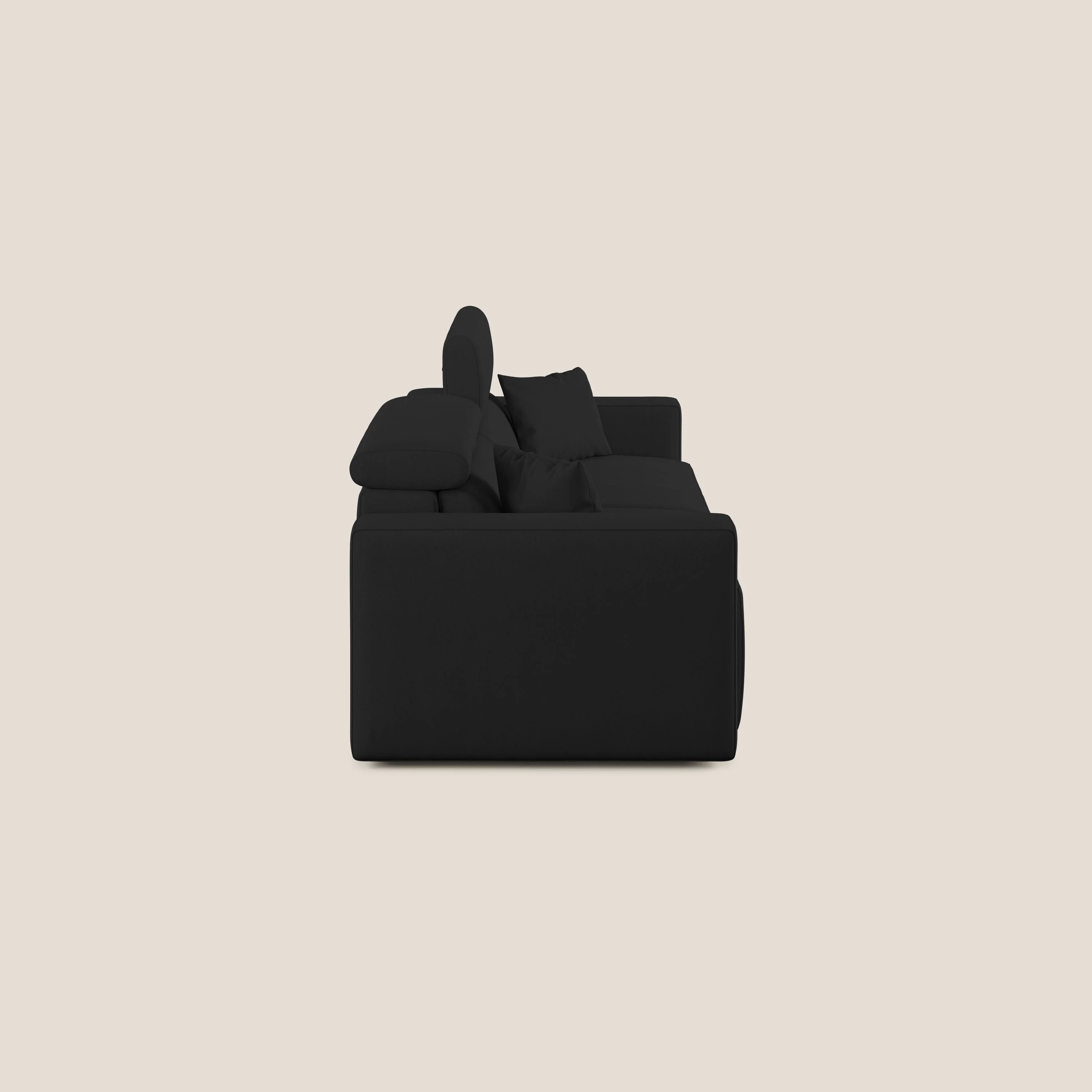 Orwell canapé avec assise extractible en microfibre détachable T11 noir - Image 4