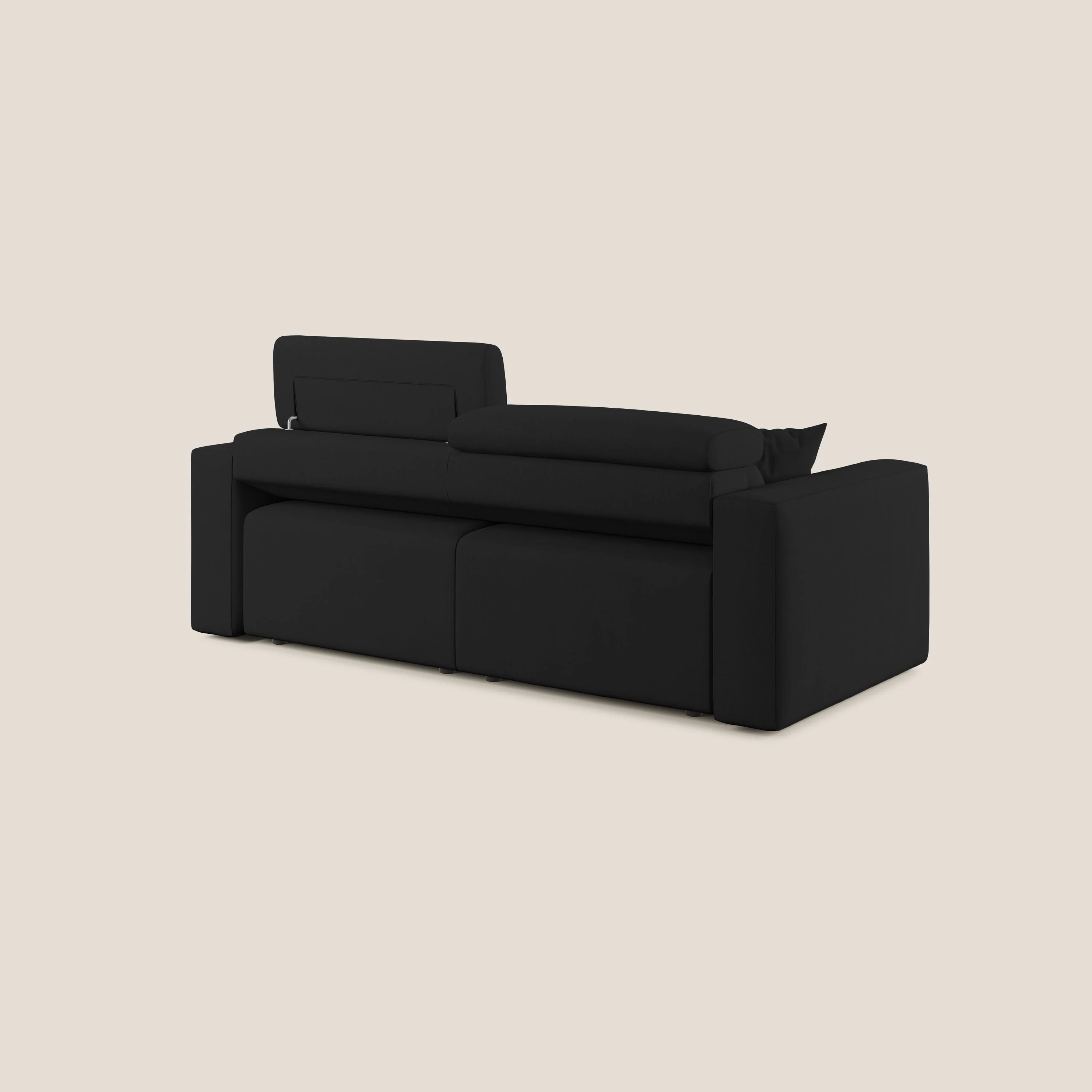 Orwell canapé avec assise extractible en microfibre détachable T11 noir - Image 5