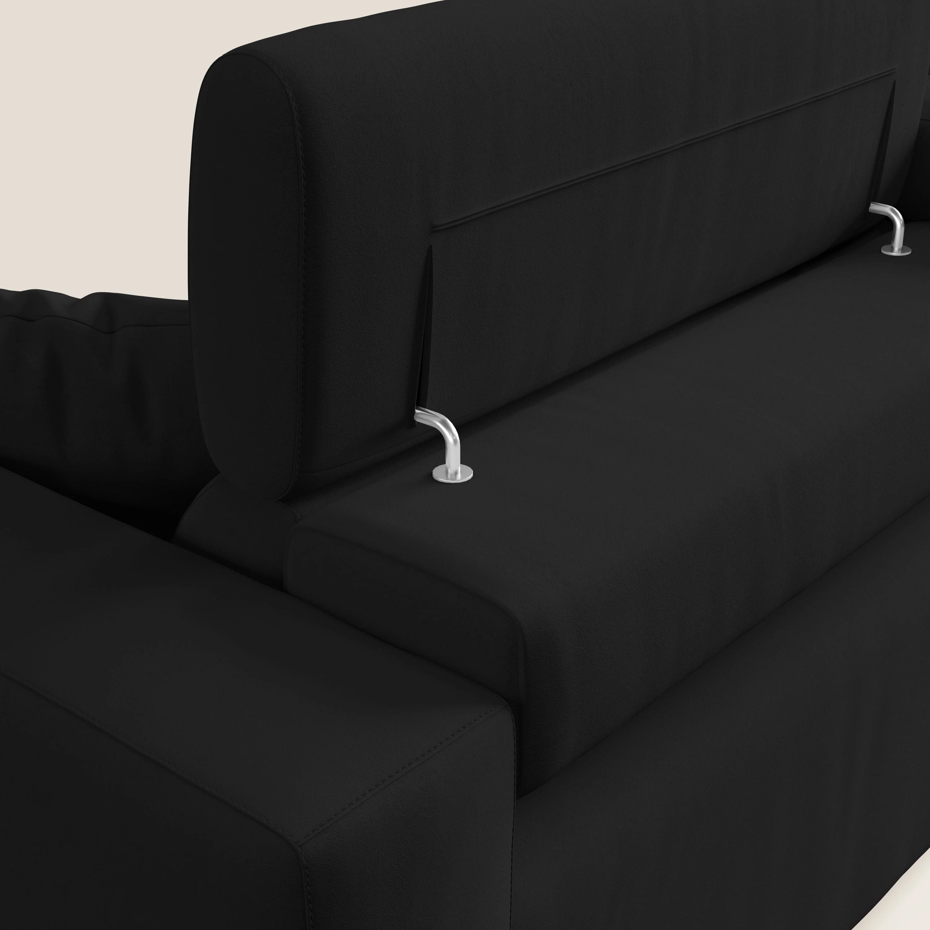Orwell canapé avec assise extractible en microfibre détachable T11 noir - Image 7