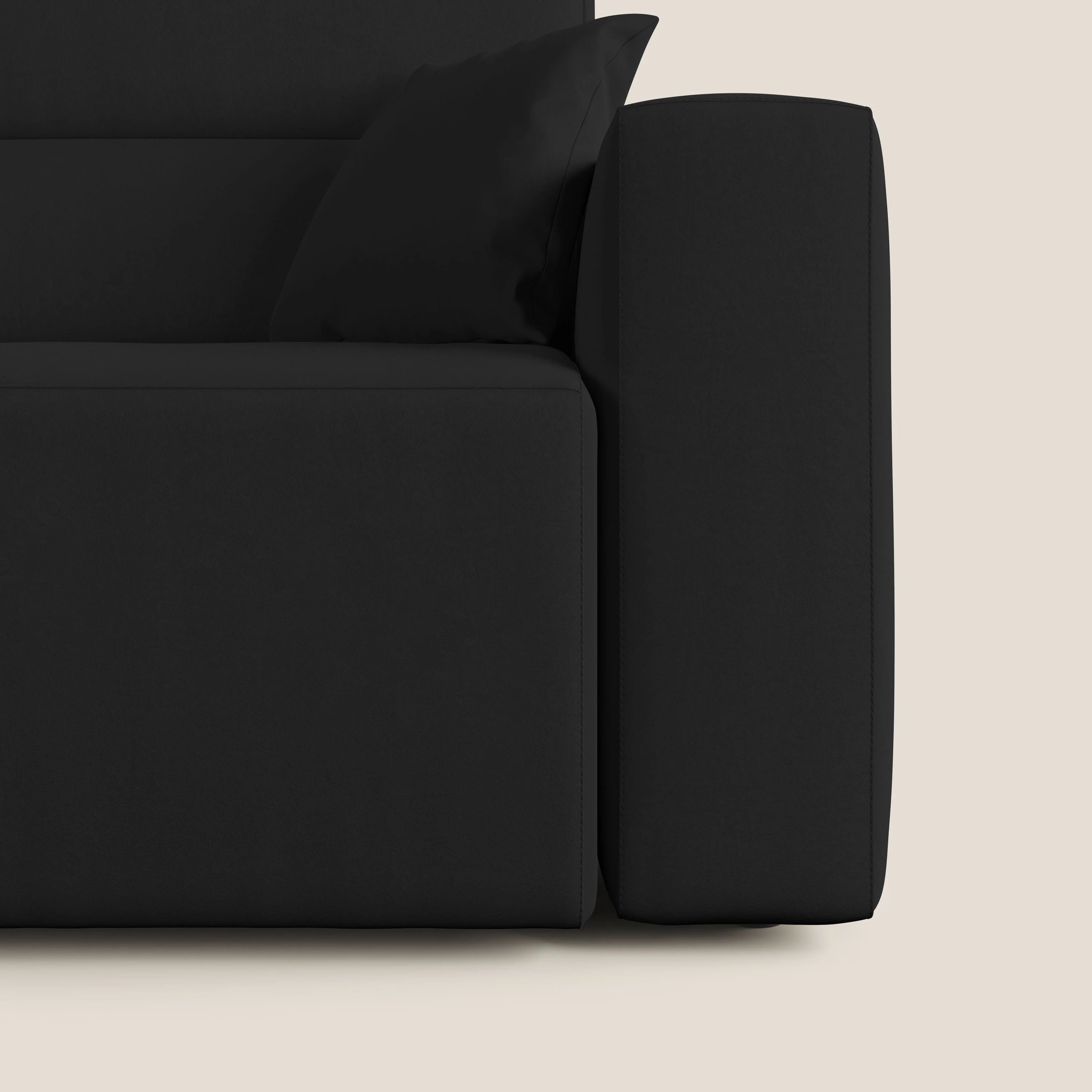 Orwell canapé avec assise extractible en microfibre détachable T11 noir - Image 8