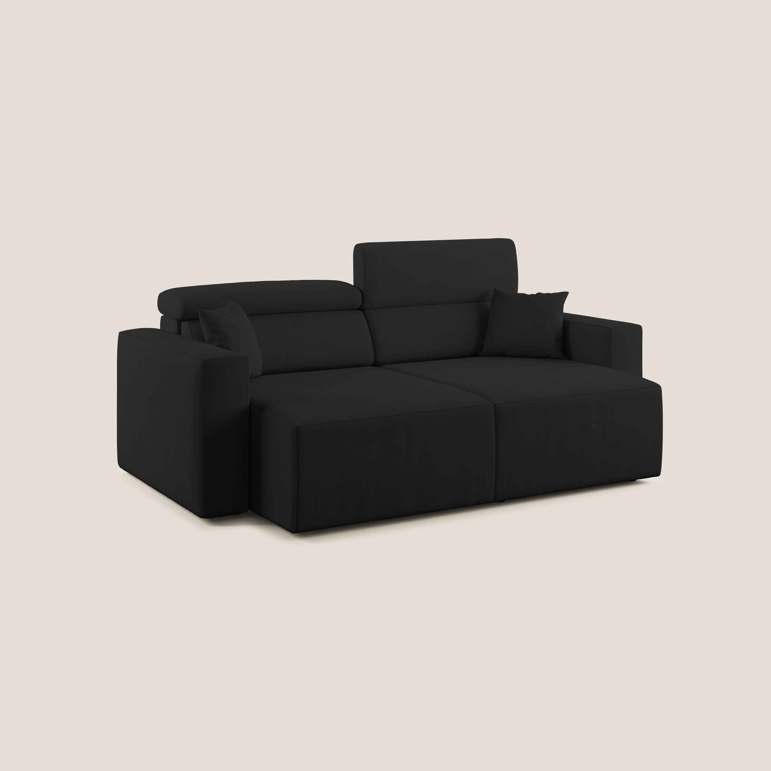 Orwell canapé avec assise extractible en microfibre détachable T11 noir - Image 9