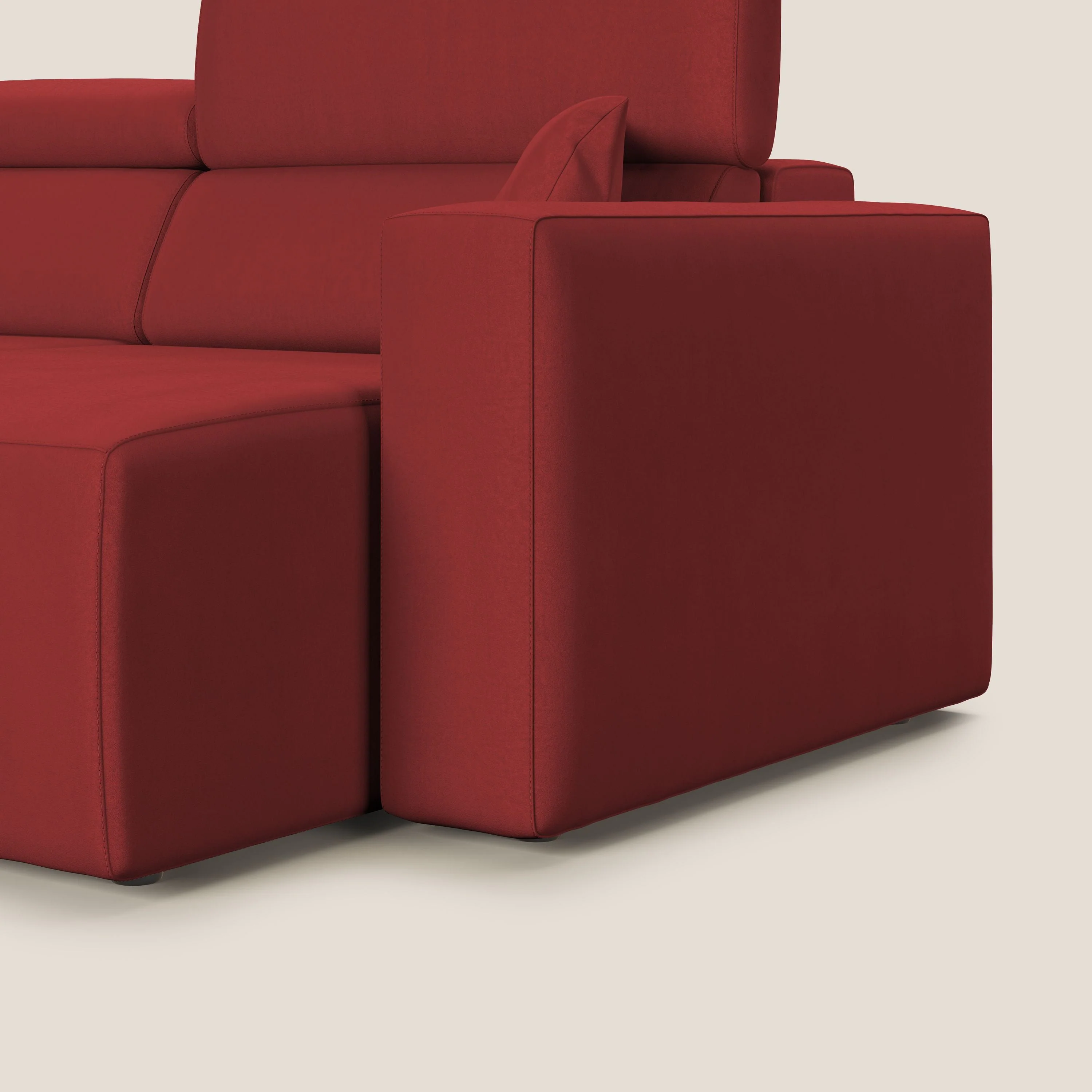 Orwell canapé avec assise extractible en microfibre détachable T11 rouge - Image 12