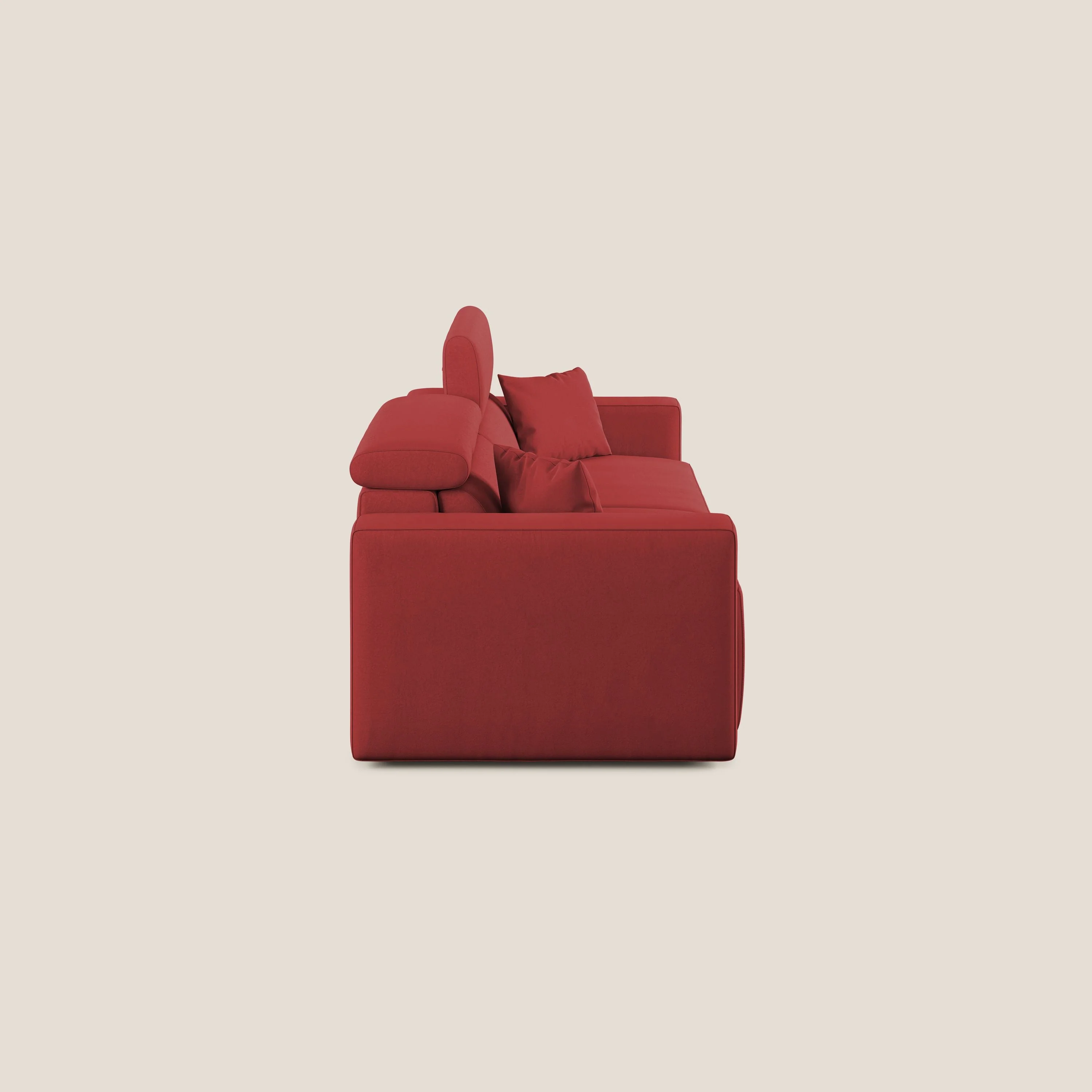 Orwell canapé avec assise extractible en microfibre détachable T11 rouge - Image 4