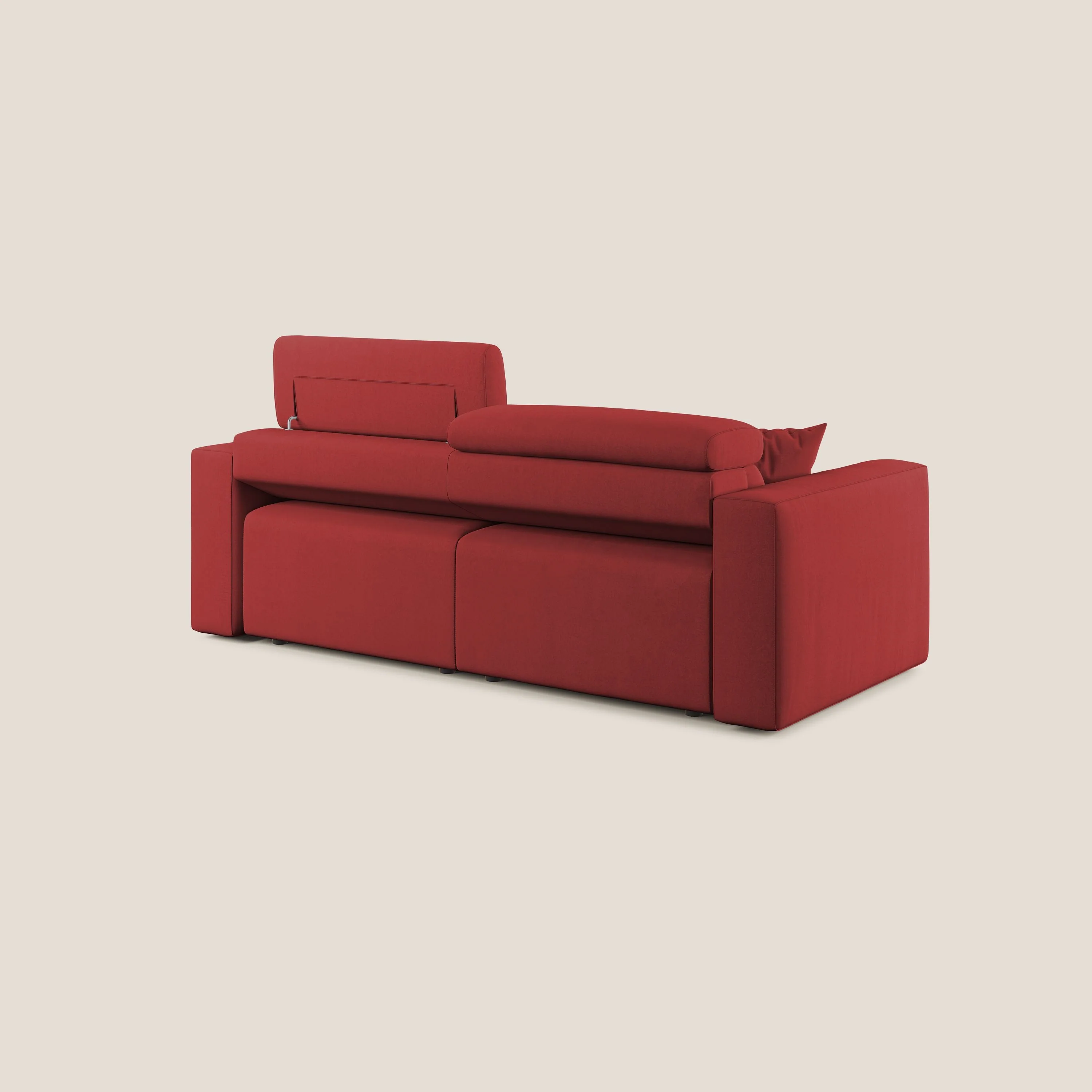 Orwell canapé avec assise extractible en microfibre détachable T11 rouge - Image 5