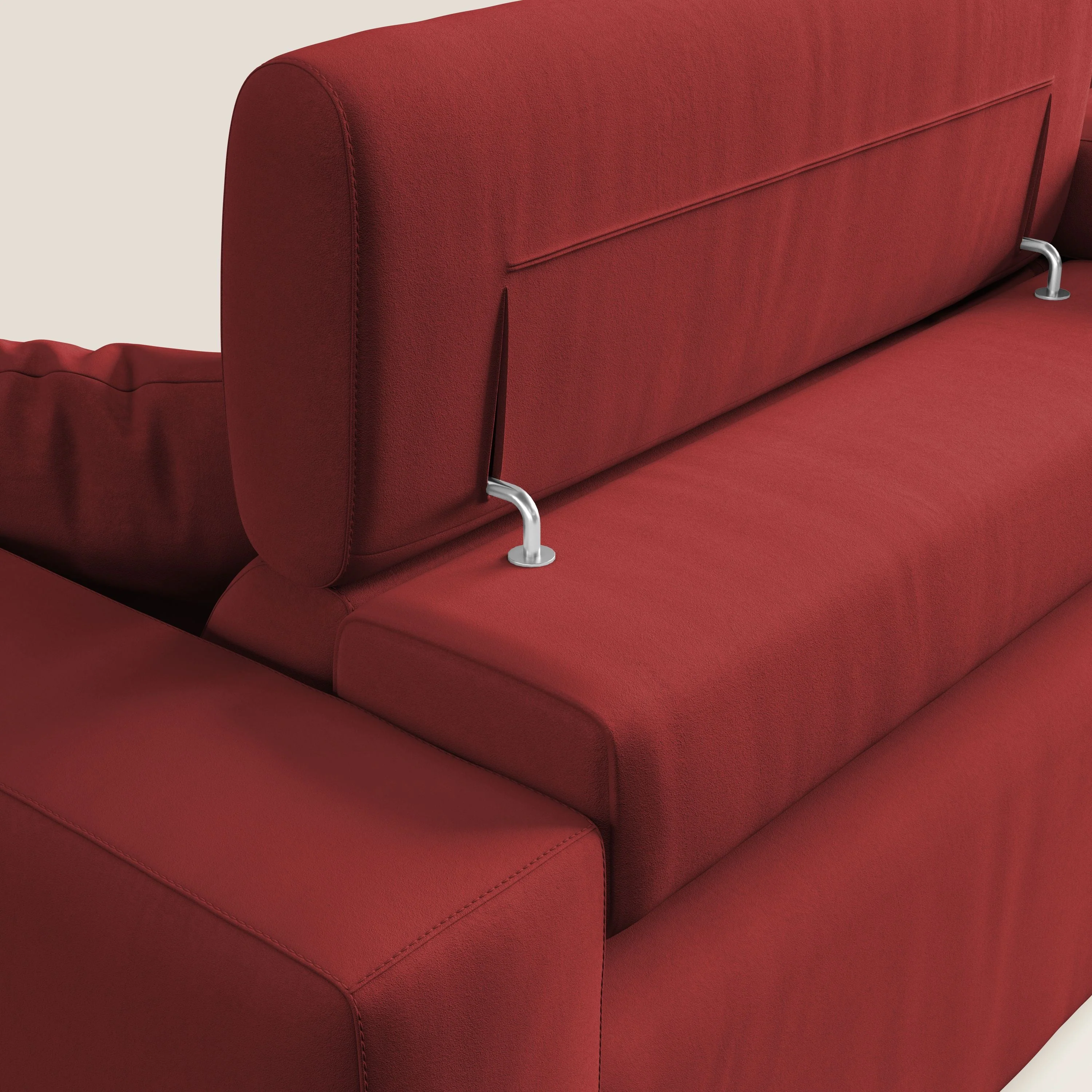Orwell canapé avec assise extractible en microfibre détachable T11 rouge - Image 7