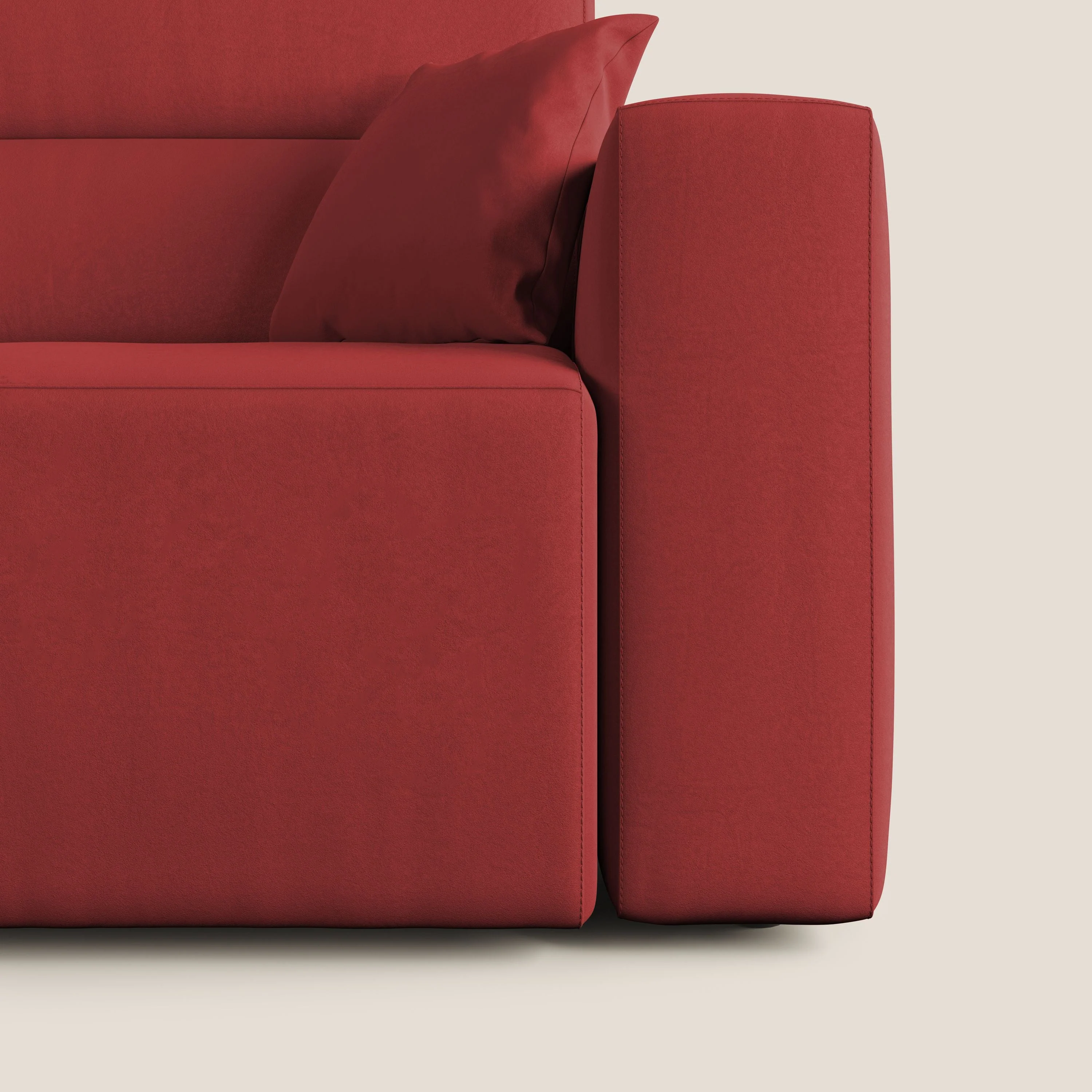Orwell canapé avec assise extractible en microfibre détachable T11 rouge - Image 8