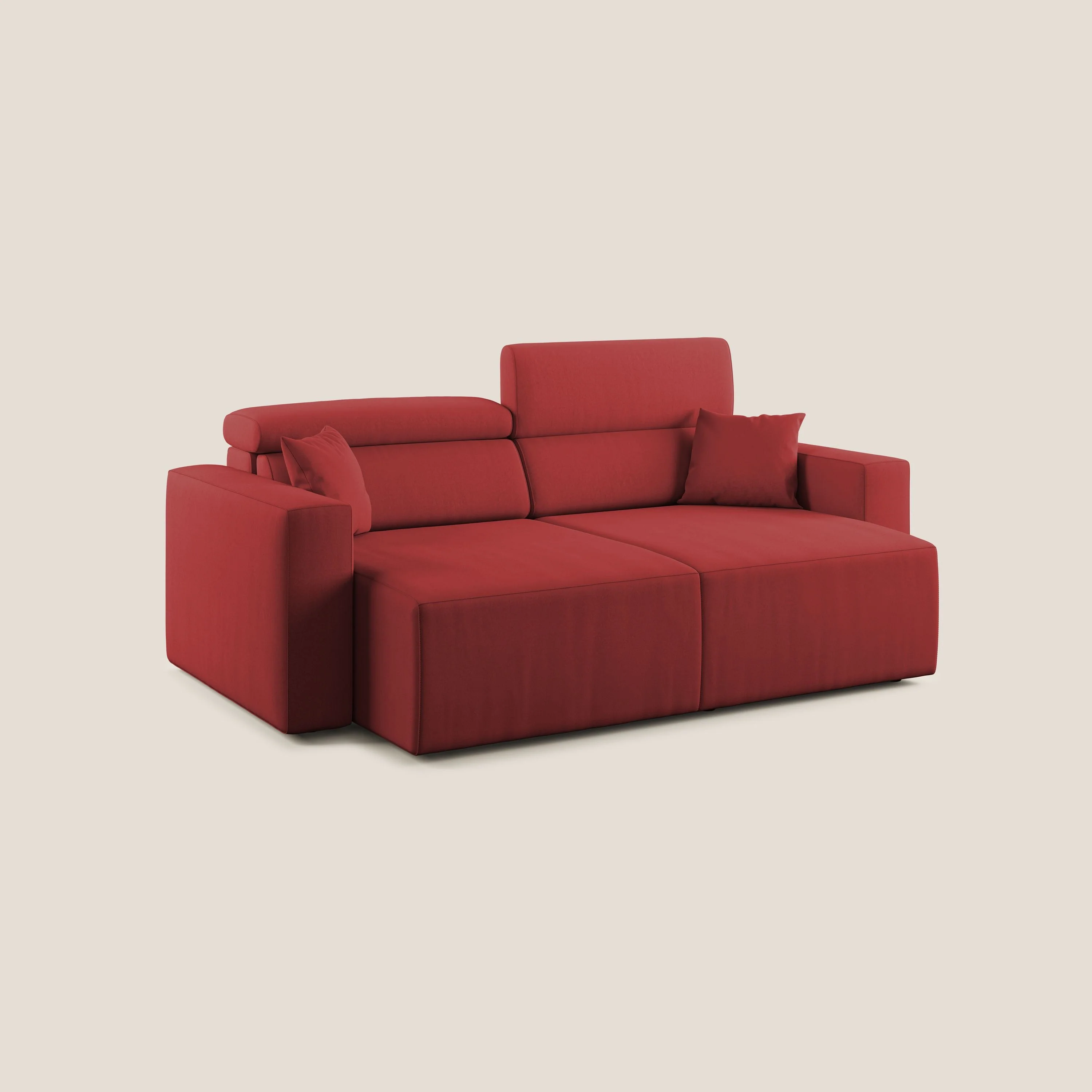 Orwell canapé avec assise extractible en microfibre détachable T11 rouge - Image 9