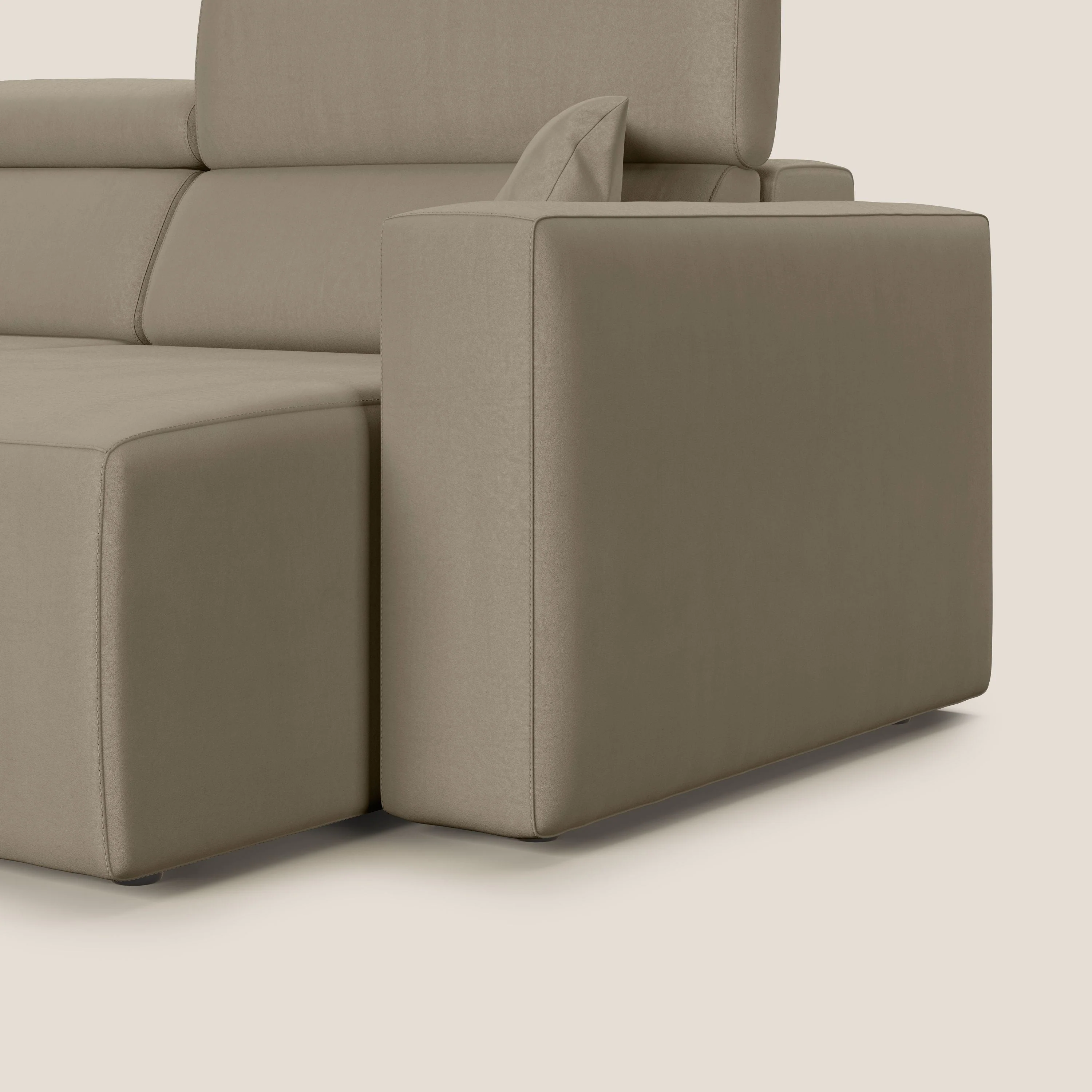 Orwell canapé avec assise extractible en microfibre détachable T11 Taupe tortora - Image 12