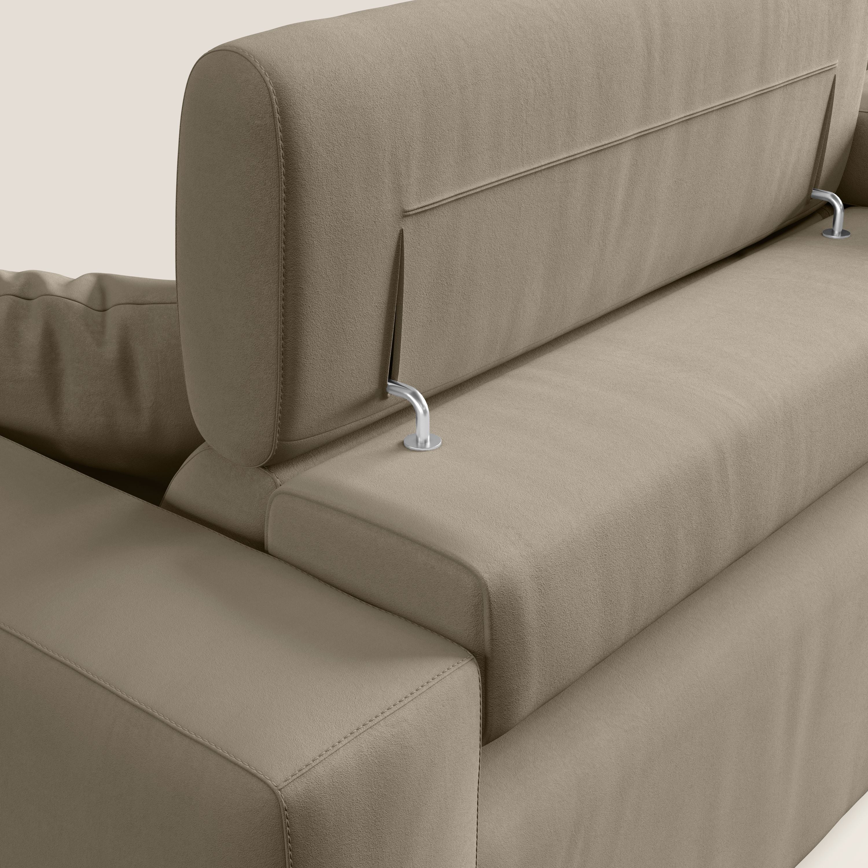 Orwell canapé avec assise extractible en microfibre détachable T11 Taupe tortora - Image 7