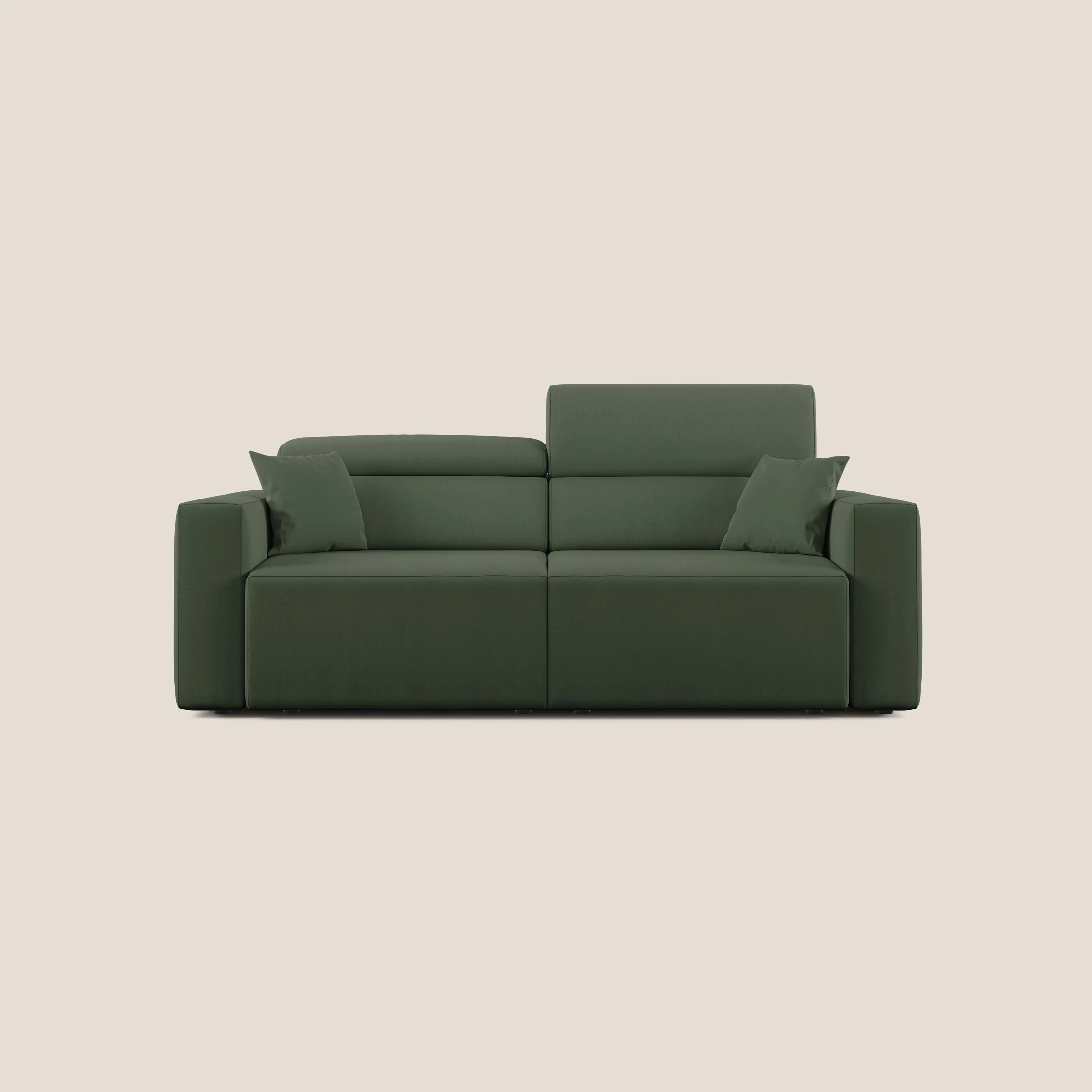 Orwell canapé avec assise extractible en microfibre détachable T11 vert