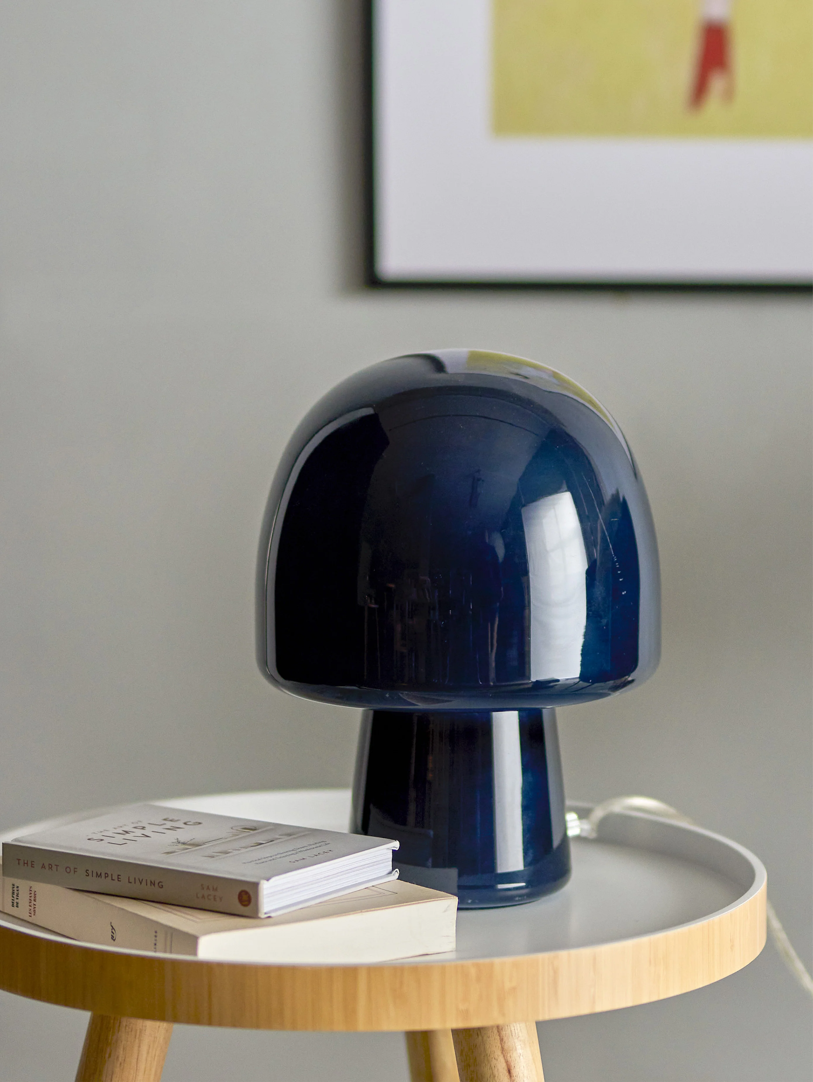 Paddy lampe de table en verre bleu - Image 4