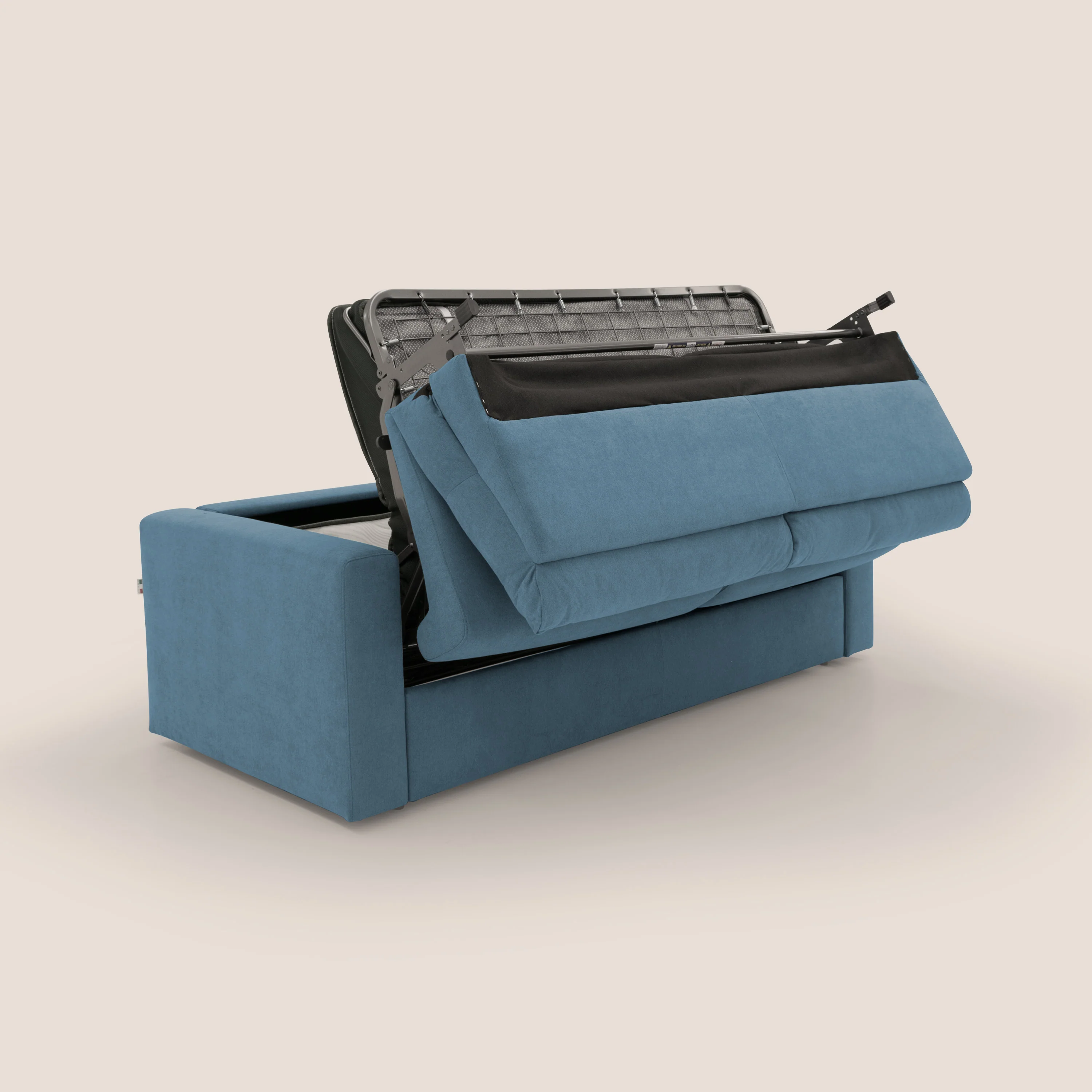 Paloma canapé convertible avec matelas de 18 cm en Aloe Vera en tissu imperméable bleu - Image 11