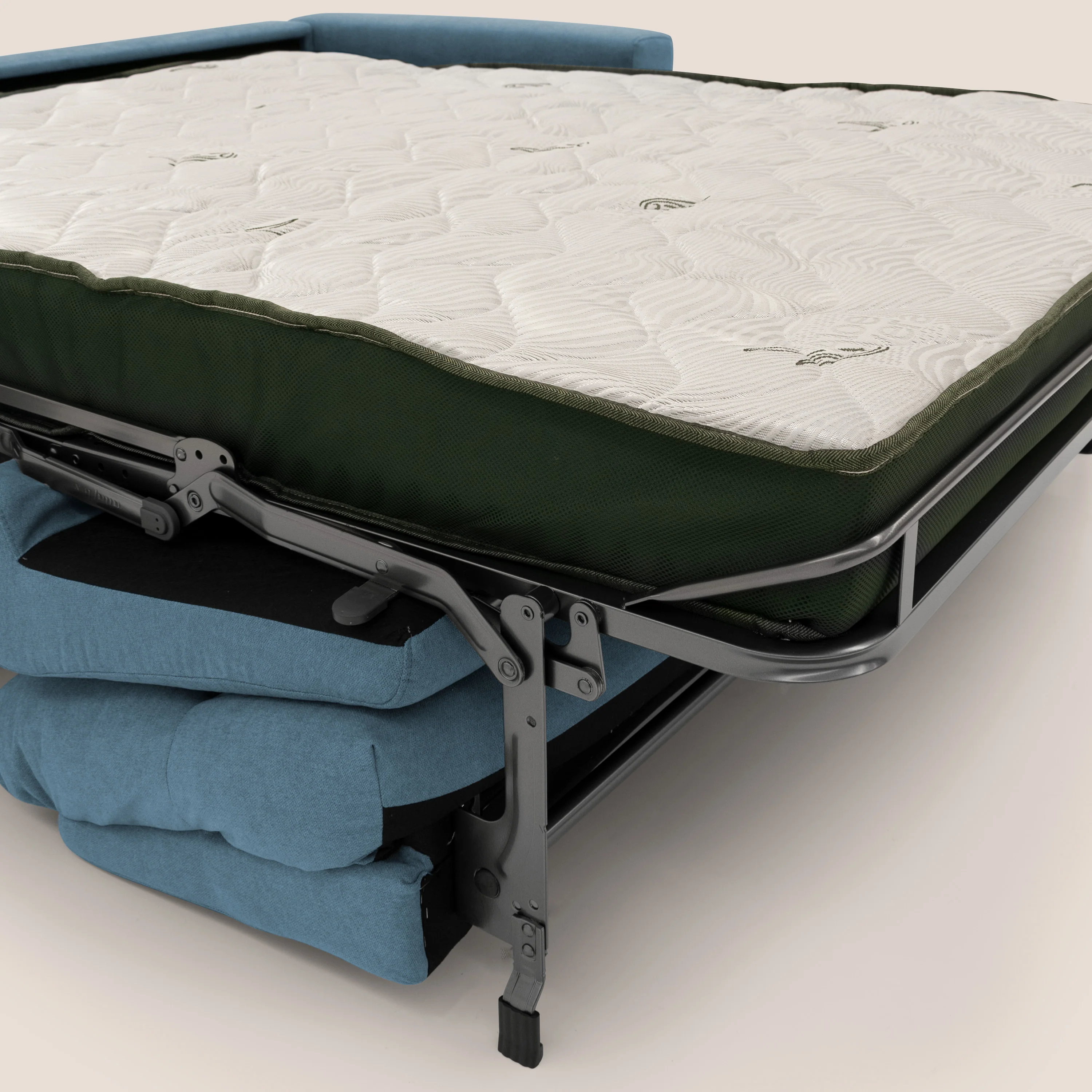 Paloma canapé convertible avec matelas de 18 cm en Aloe Vera en tissu imperméable bleu - Image 12