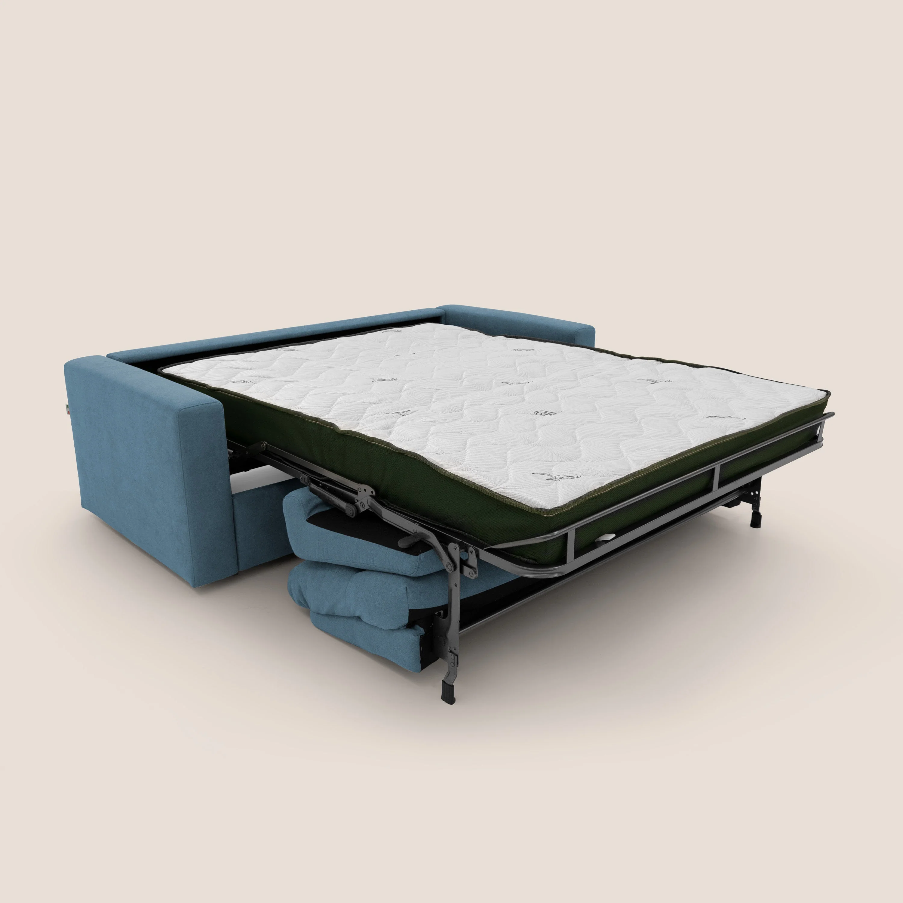 Paloma canapé convertible avec matelas de 18 cm en Aloe Vera en tissu imperméable bleu - Image 2