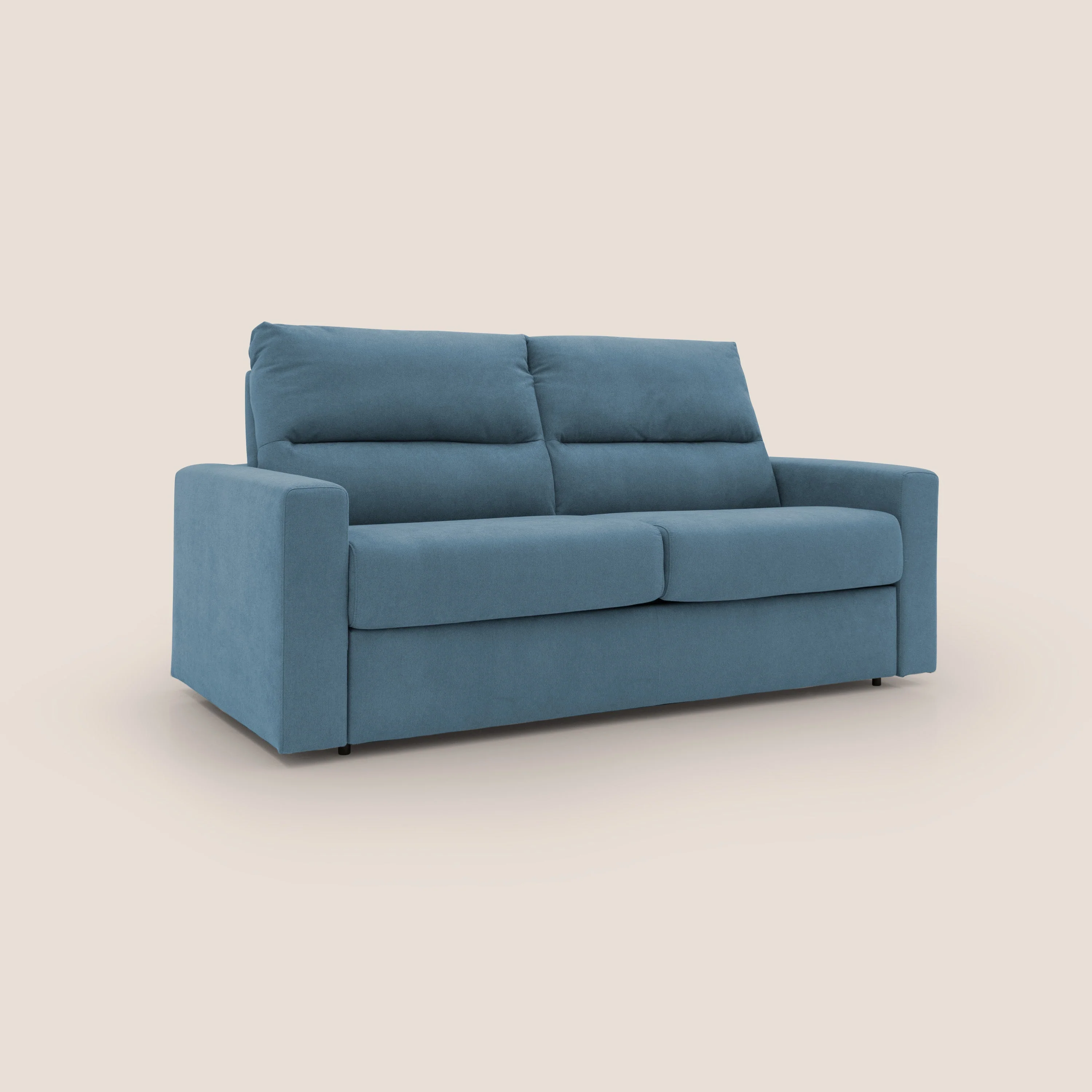 Paloma canapé convertible avec matelas de 18 cm en Aloe Vera en tissu imperméable bleu - Image 3