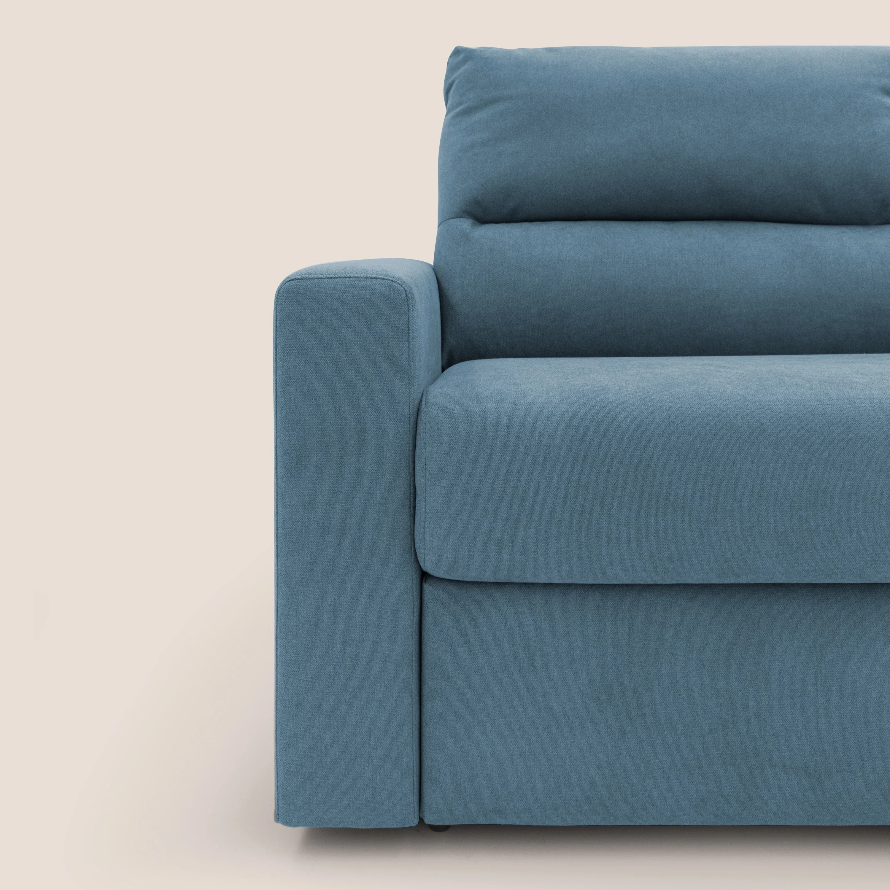 Paloma canapé convertible avec matelas de 18 cm en Aloe Vera en tissu imperméable bleu - Image 7