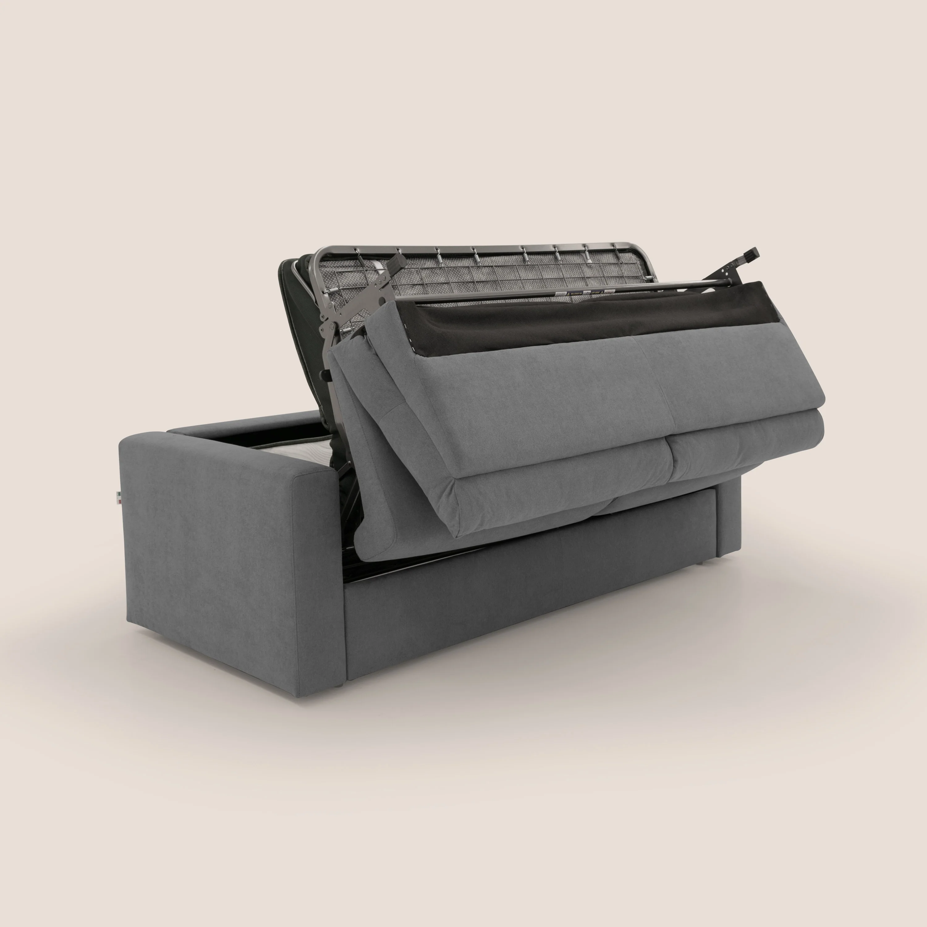 Paloma canapé convertible avec matelas de 18 cm en Aloe Vera en tissu imperméable gris - Image 12