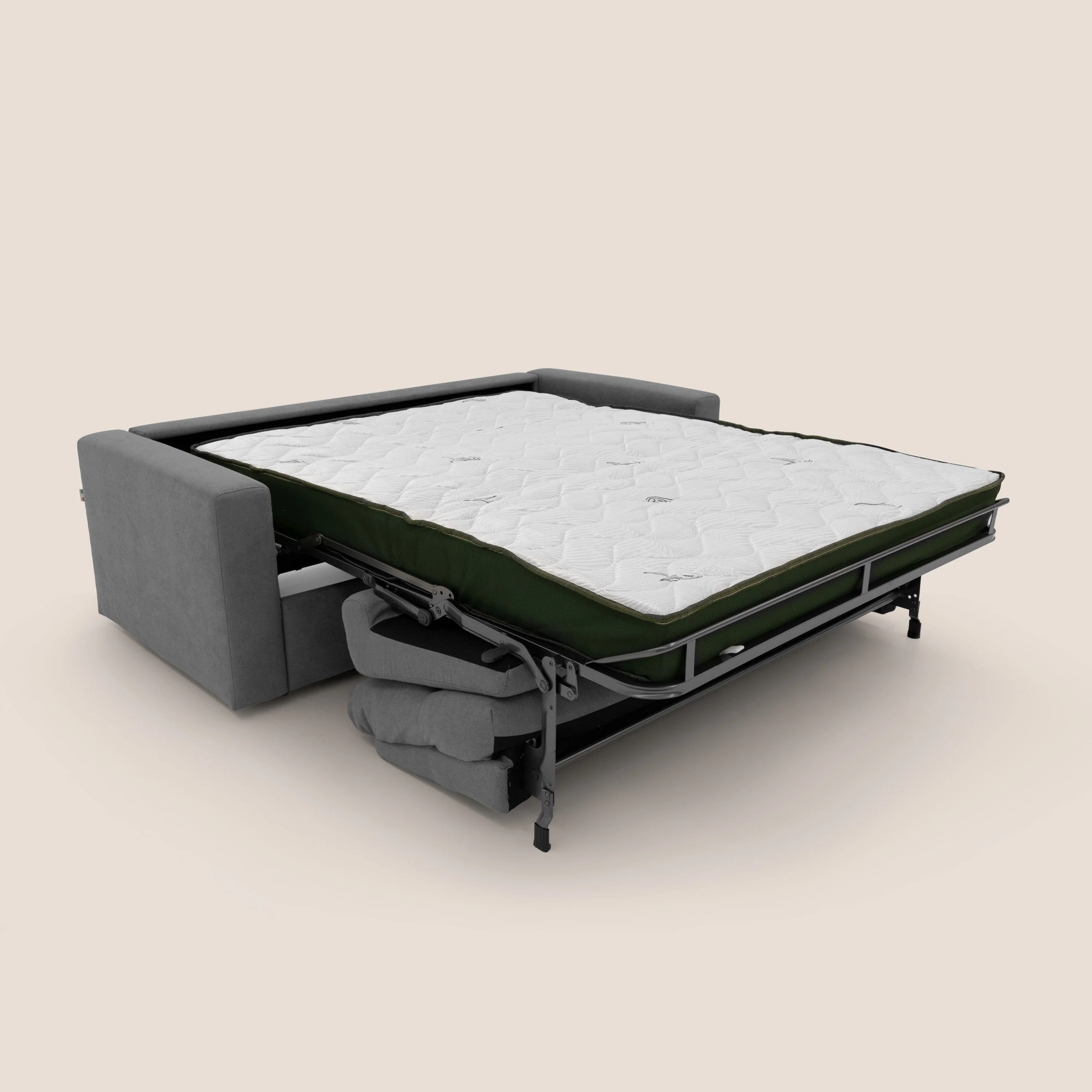 Paloma canapé convertible avec matelas de 18 cm en Aloe Vera en tissu imperméable gris - Image 3