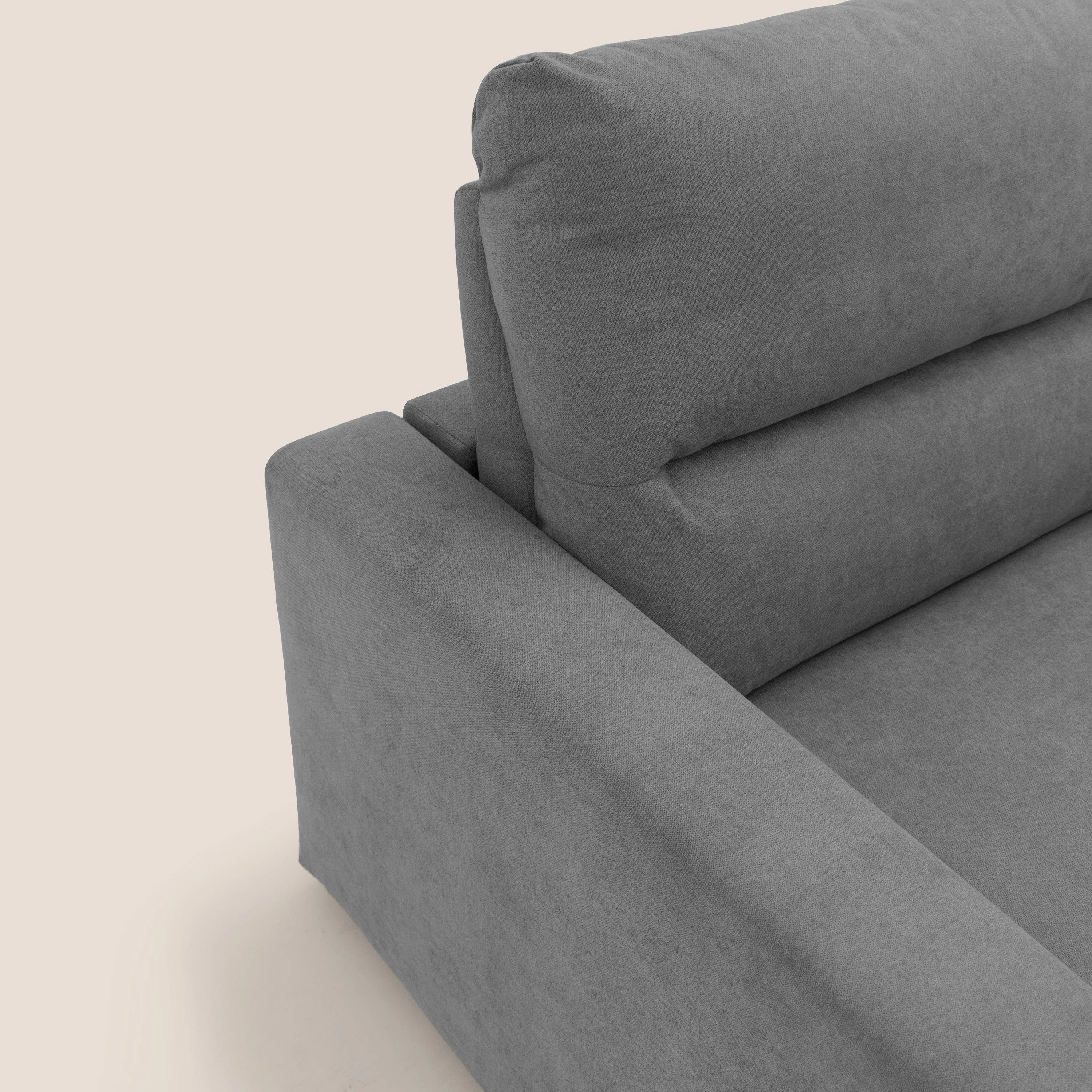 Paloma canapé convertible avec matelas de 18 cm en Aloe Vera en tissu imperméable gris - Image 9