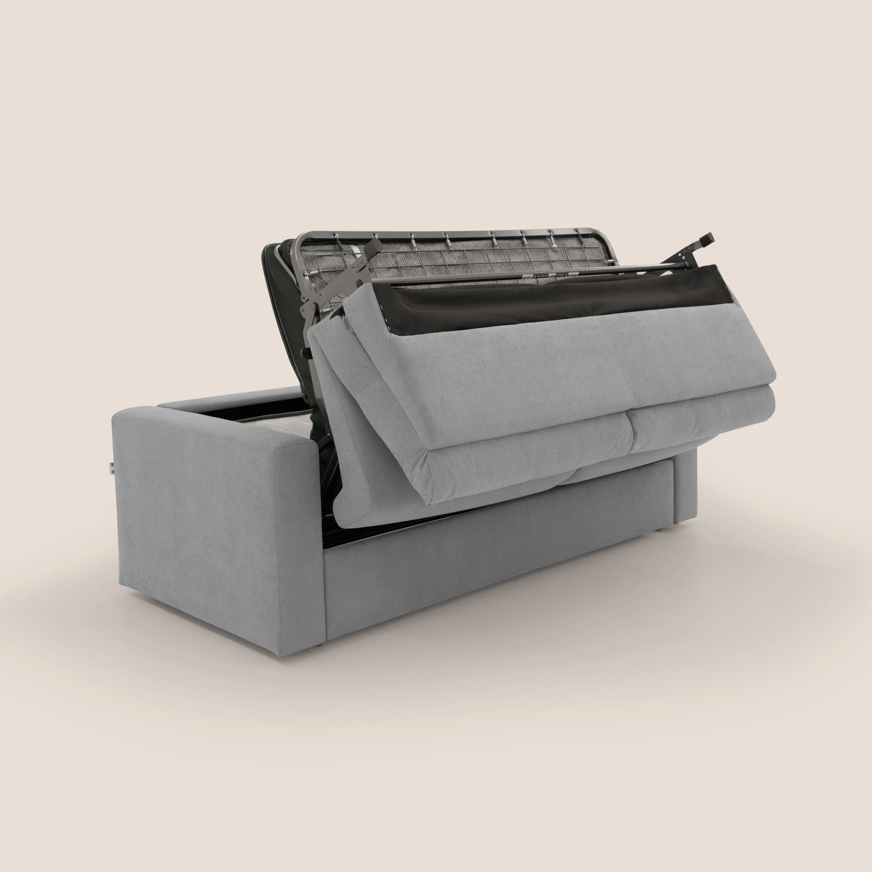 Paloma canapé convertible avec matelas de 18 cm en Aloe Vera en tissu imperméable gris clair - Image 11
