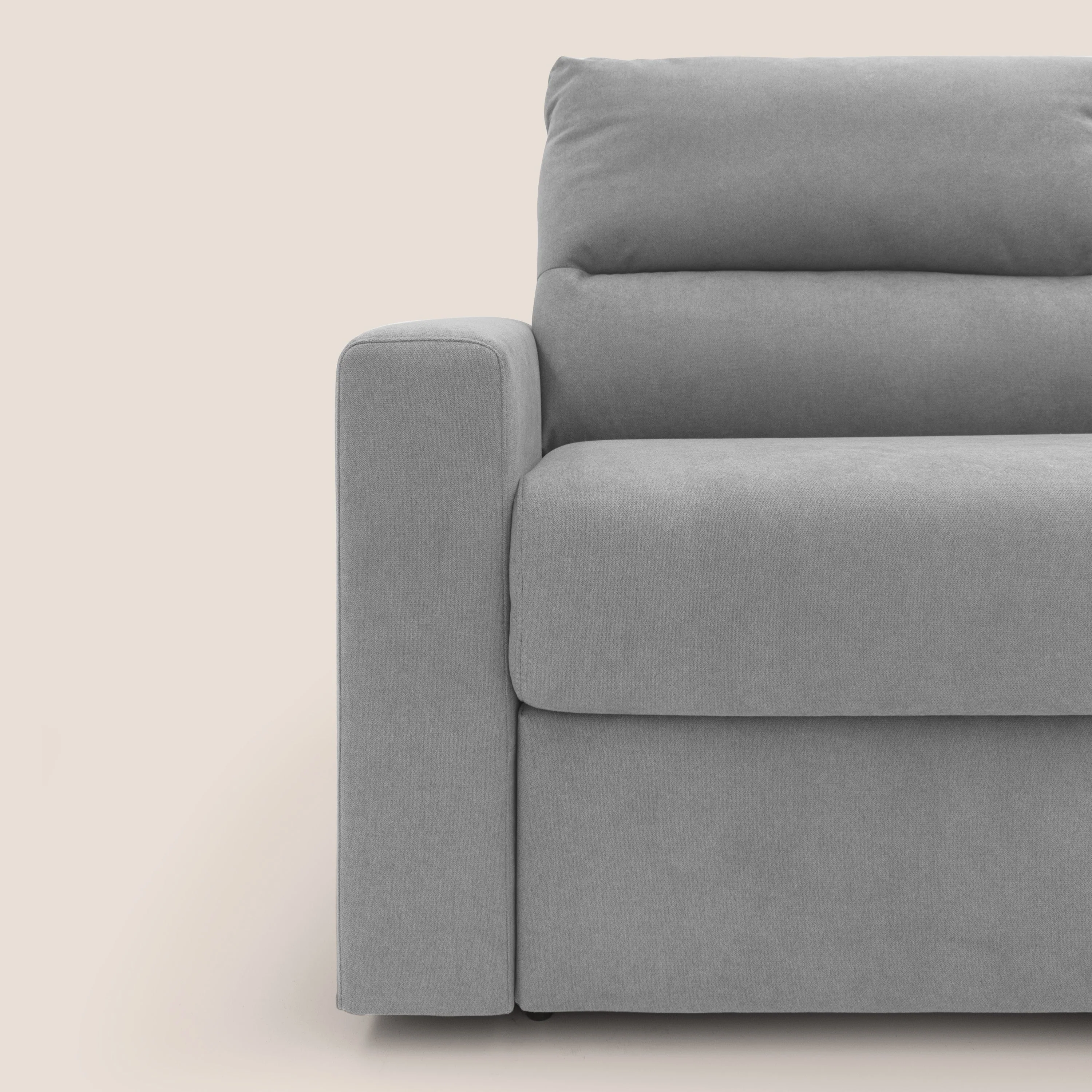 Paloma canapé convertible avec matelas de 18 cm en Aloe Vera en tissu imperméable gris clair - Image 7