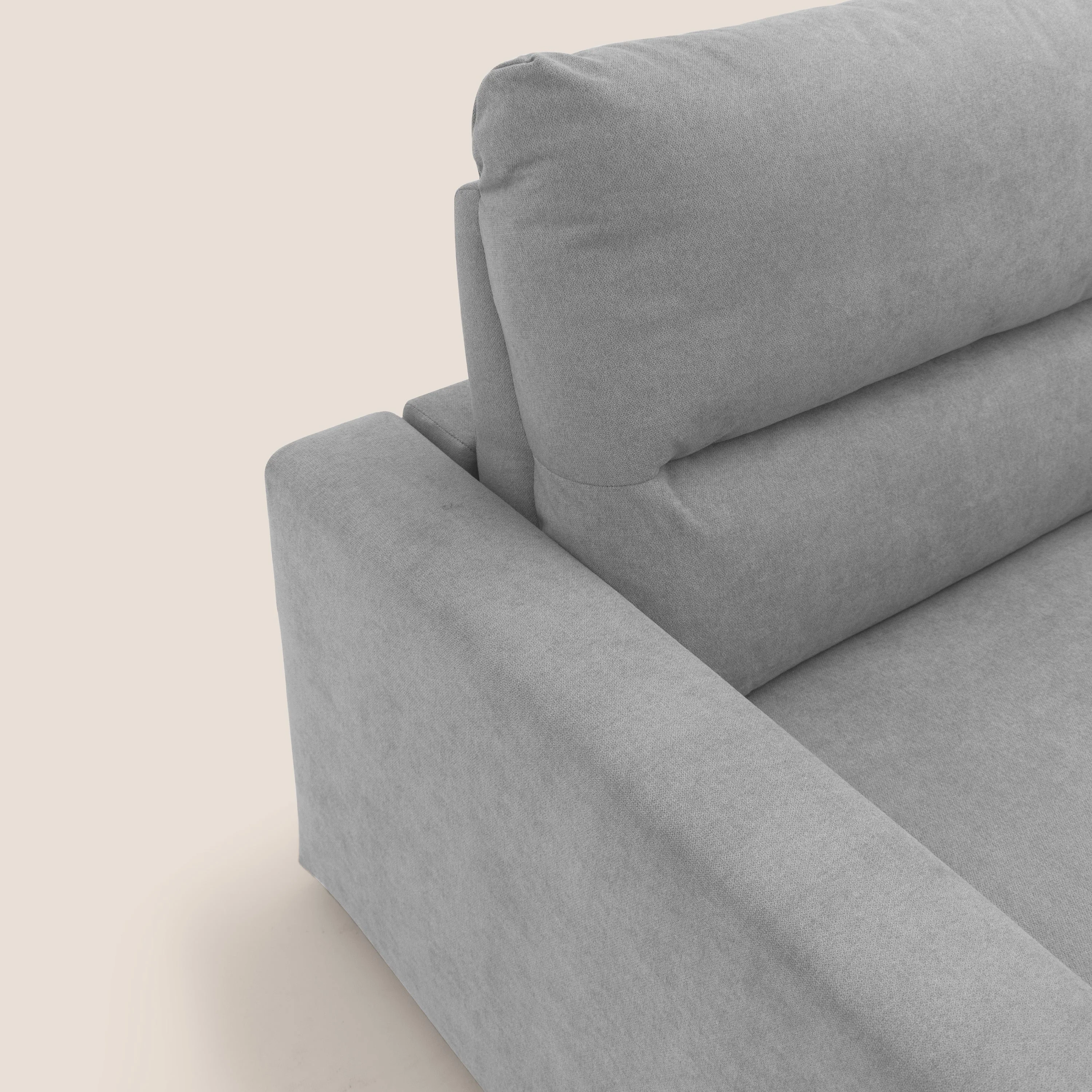 Paloma canapé convertible avec matelas de 18 cm en Aloe Vera en tissu imperméable gris clair - Image 8