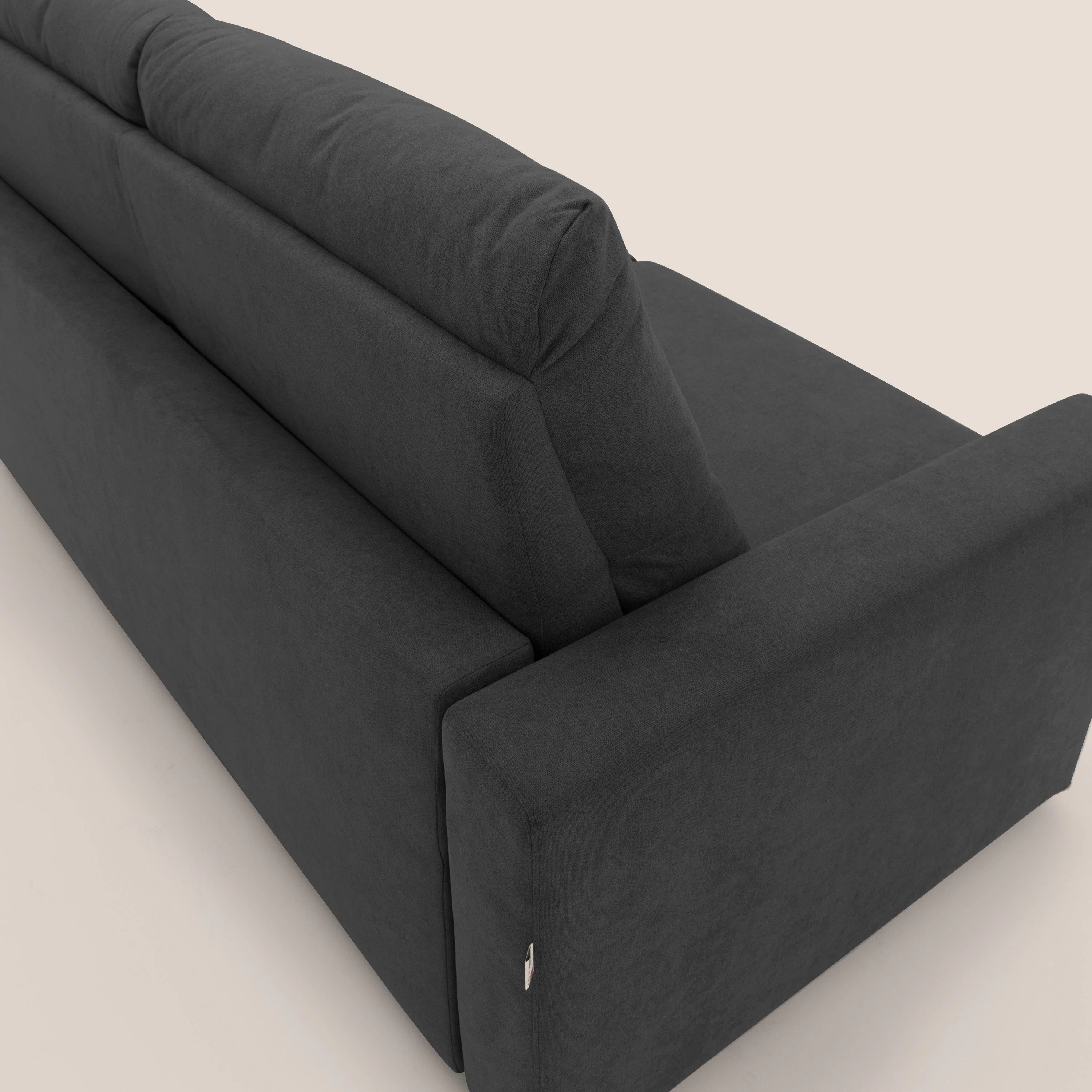 Paloma canapé convertible avec matelas de 18 cm en Aloe Vera en tissu imperméable noir - Image 6