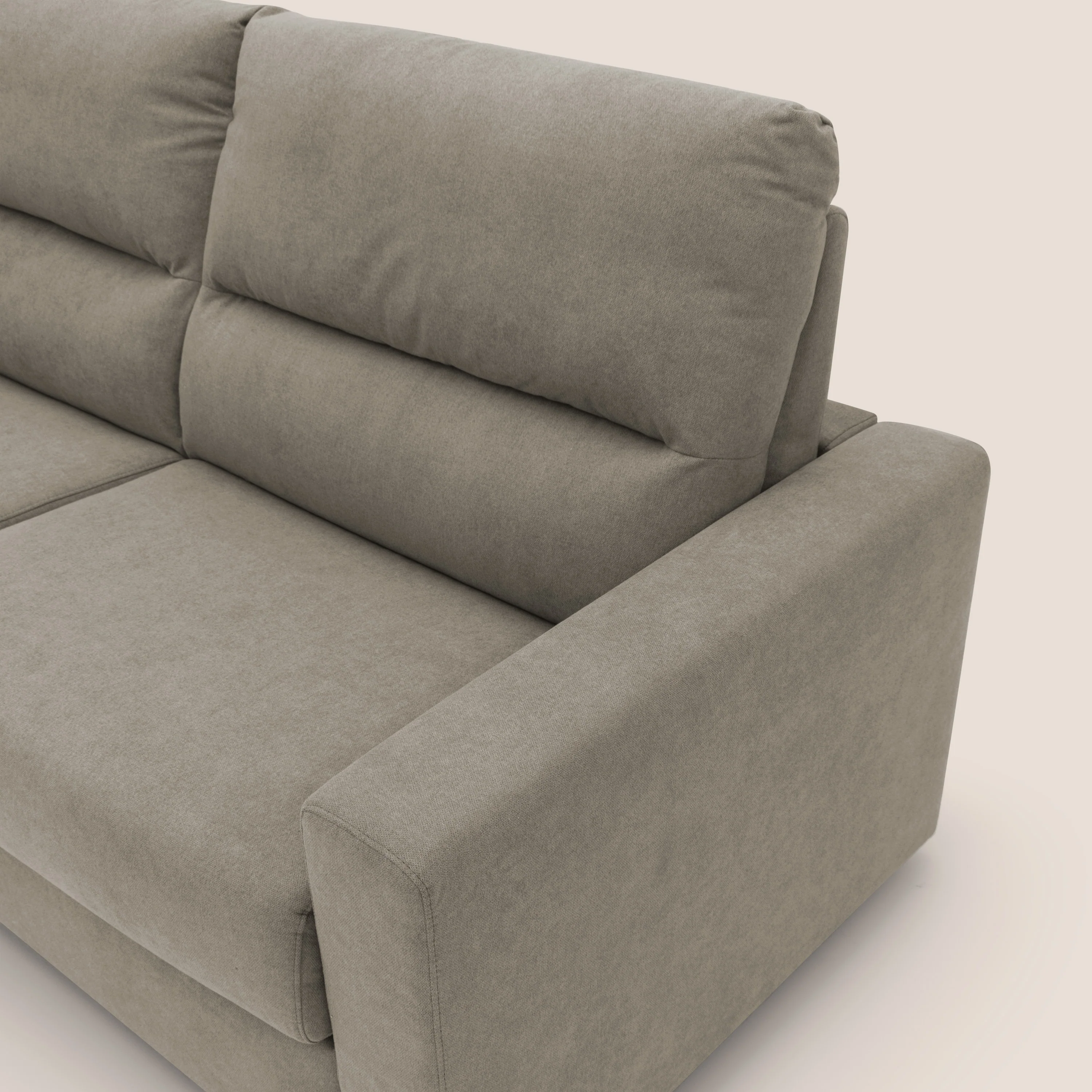 Paloma canapé convertible avec matelas de 18 cm en Aloe Vera en tissu imperméable taupe - Image 10