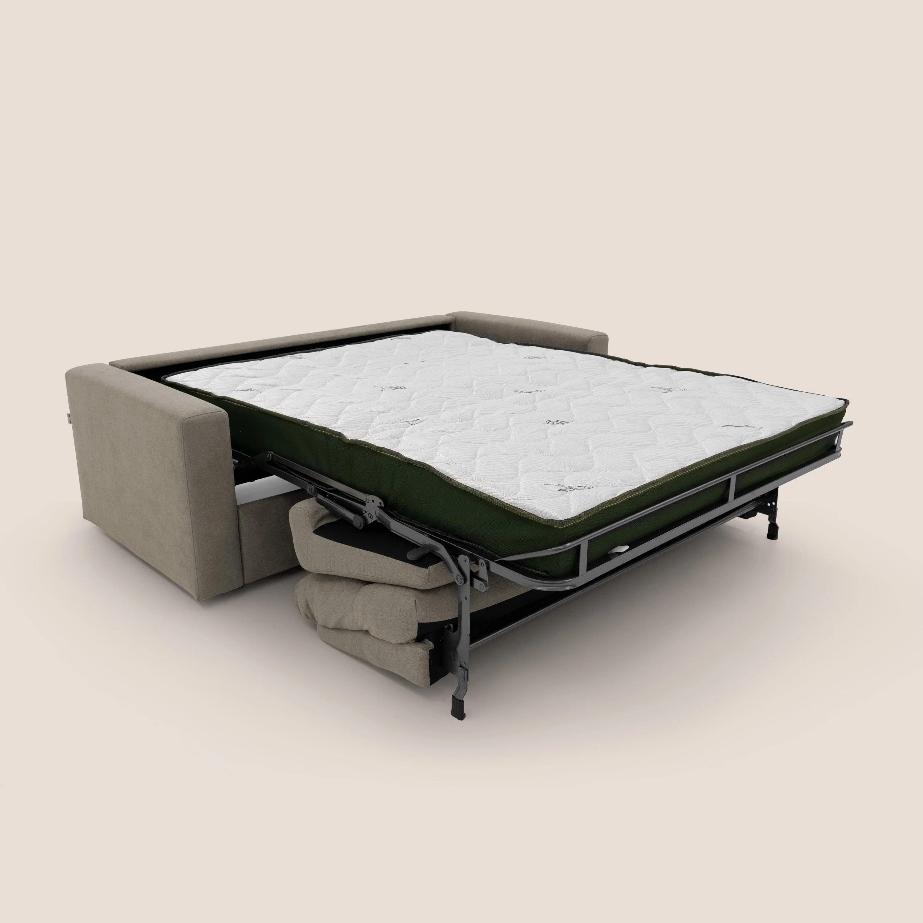 Paloma canapé convertible avec matelas de 18 cm en Aloe Vera en tissu imperméable taupe - Image 2