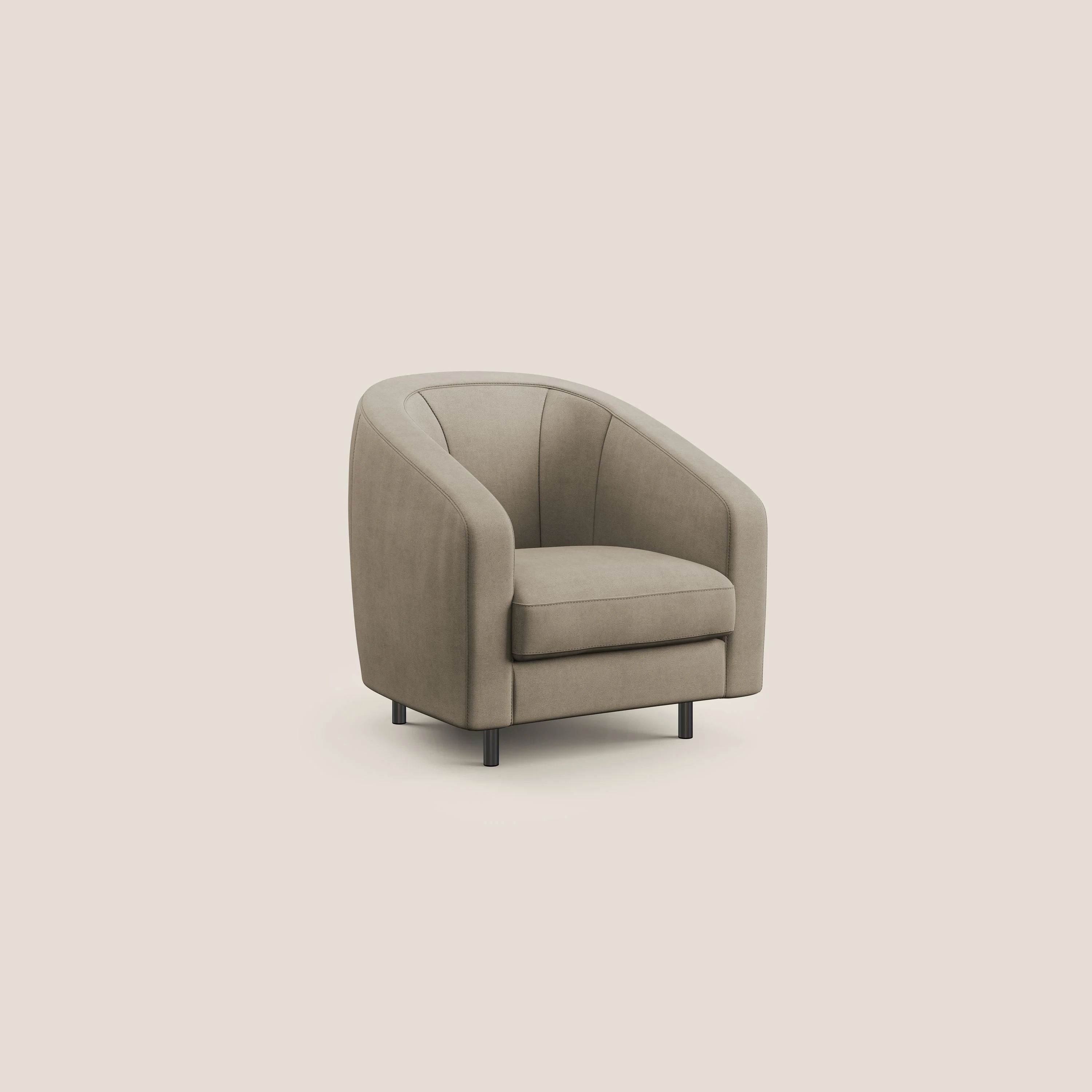 Pandora Fauteuil en tissu doux imperméable T02 beige - Image 2