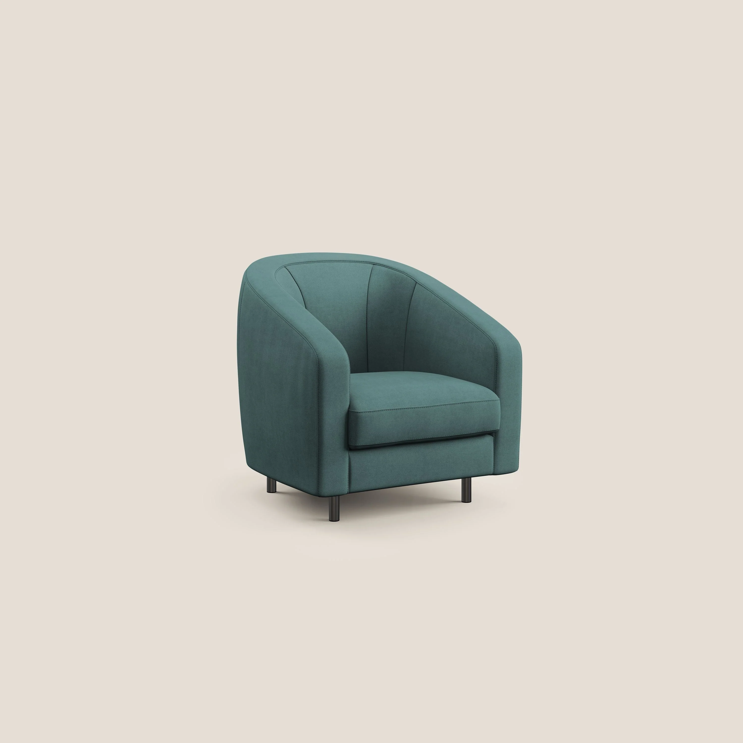 Pandora Fauteuil en tissu doux imperméable T02 bleu canard - Image 2