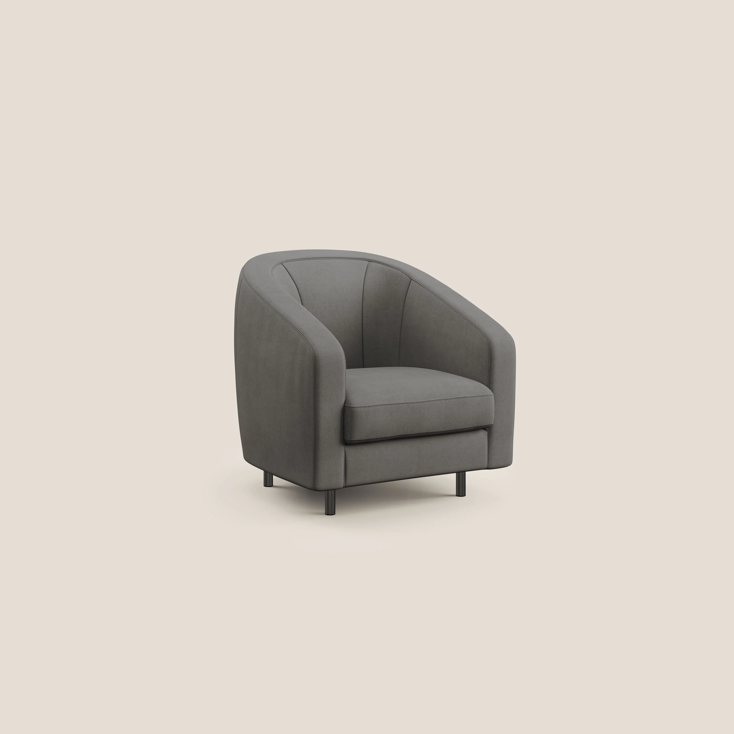 Pandora Fauteuil en tissu doux imperméable T02 gris - Image 2