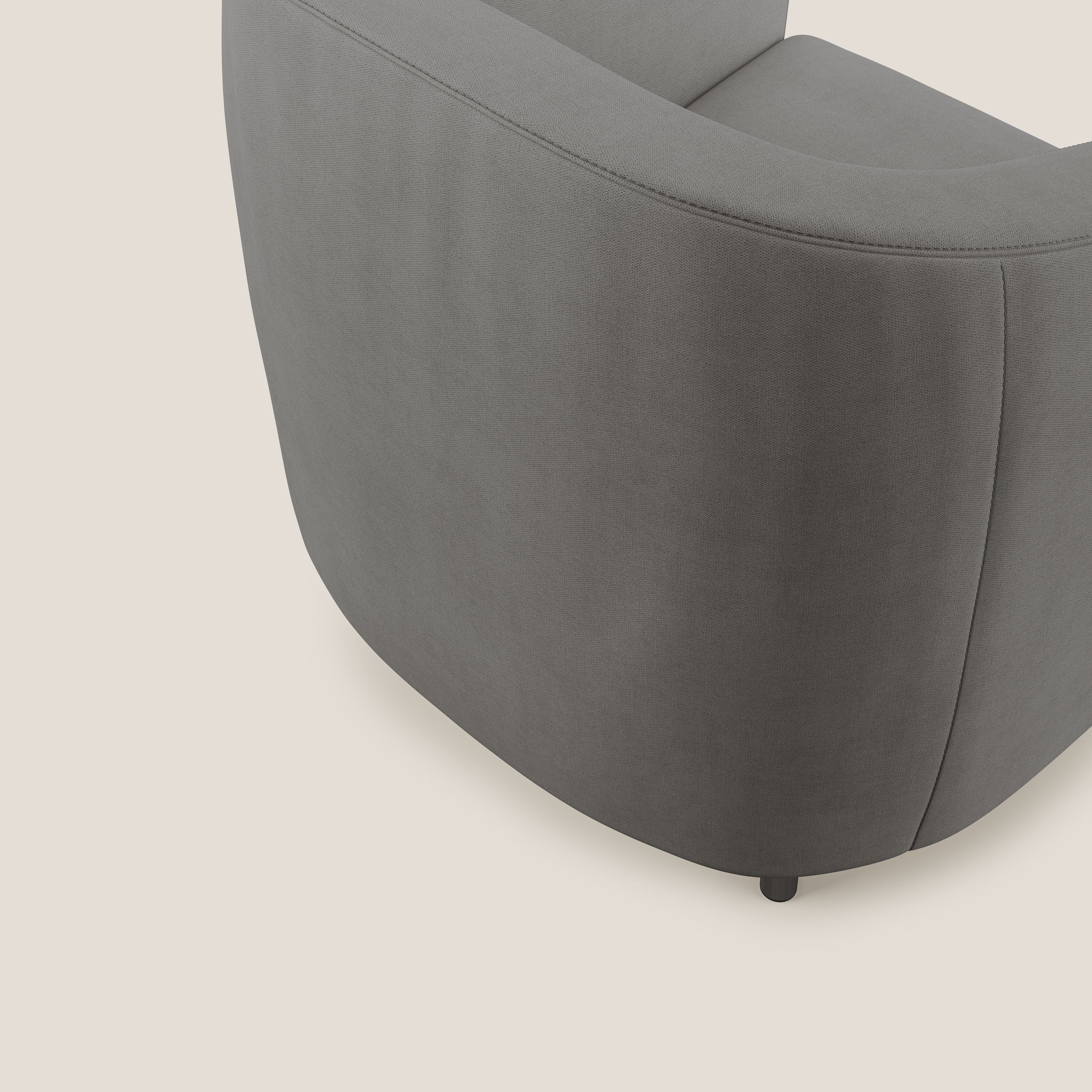 Pandora Fauteuil en tissu doux imperméable T02 gris - Image 6