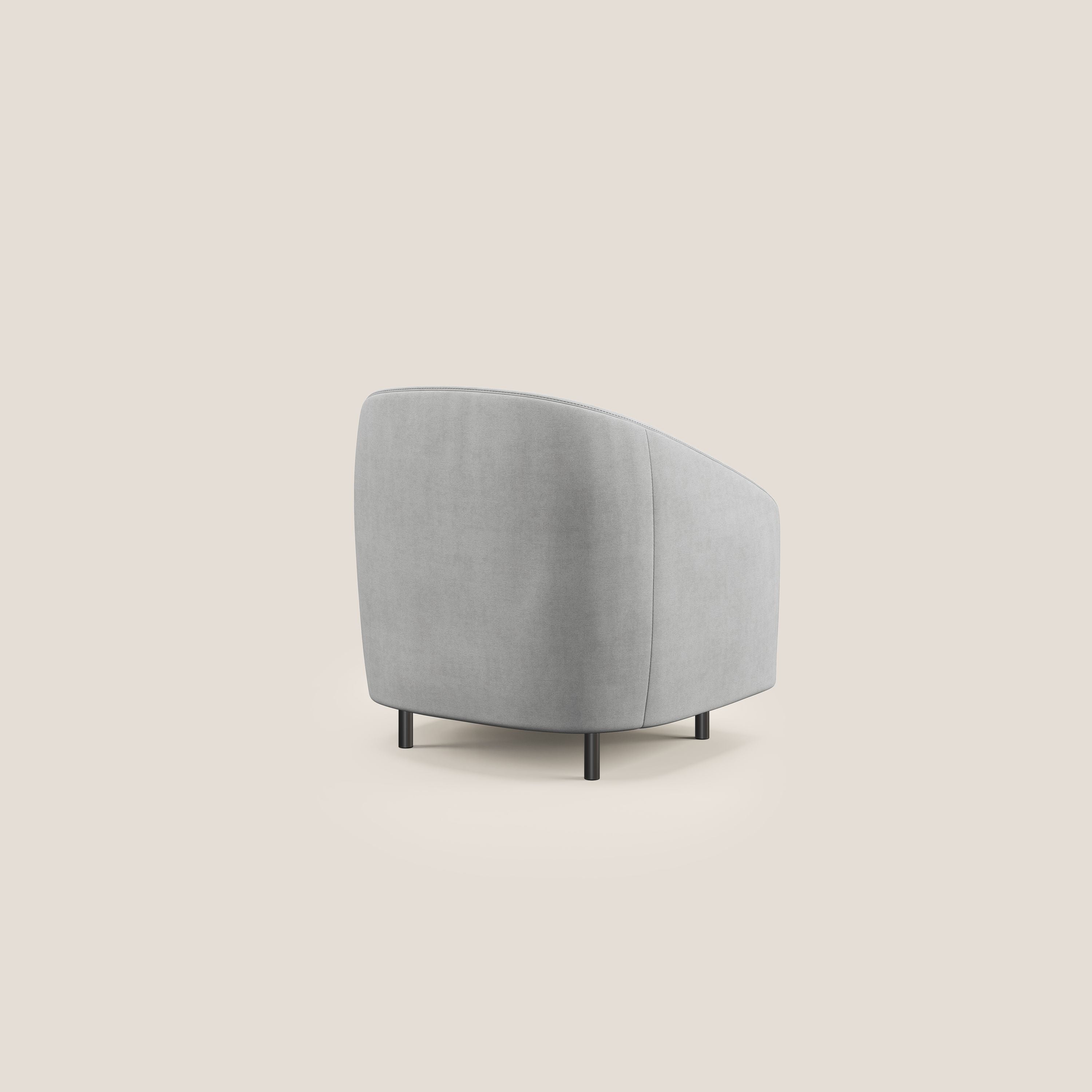 Pandora Fauteuil en tissu doux imperméable T02 gris clair - Image 4