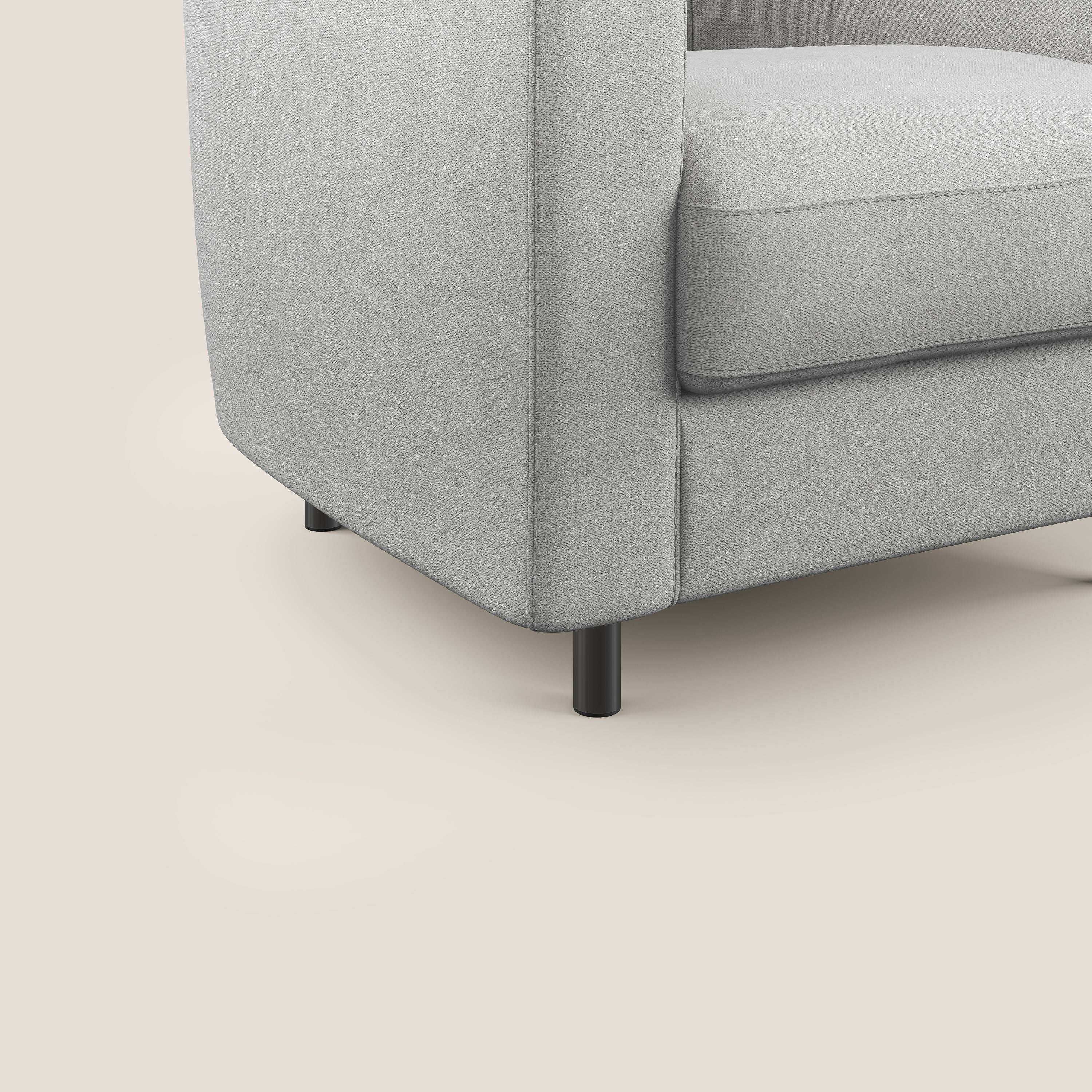 Pandora Fauteuil en tissu doux imperméable T02 gris clair - Image 5